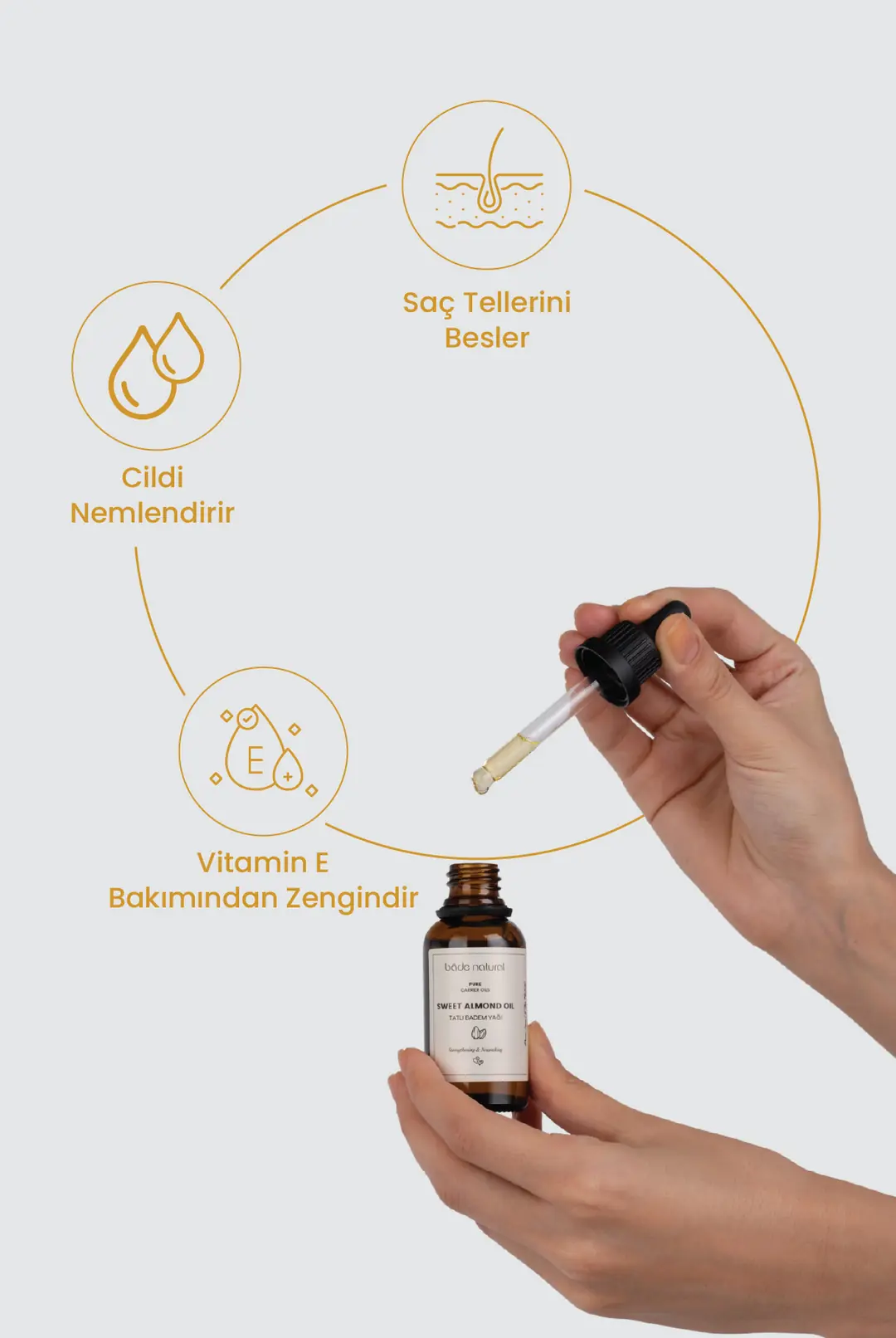 Tatlı Badem Yağı Soğuk Sıkım %100 Saf 30 ml - 2