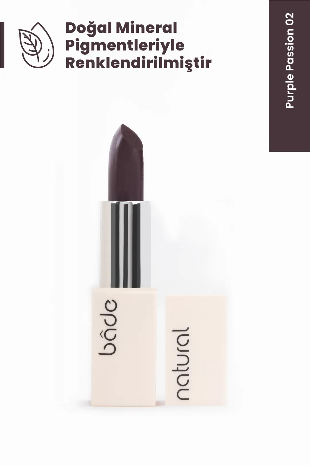 Nemlendirici Ruj Meyve Pigmenti Renklendiricili Purple Passion 02 %100 Doğal - 5