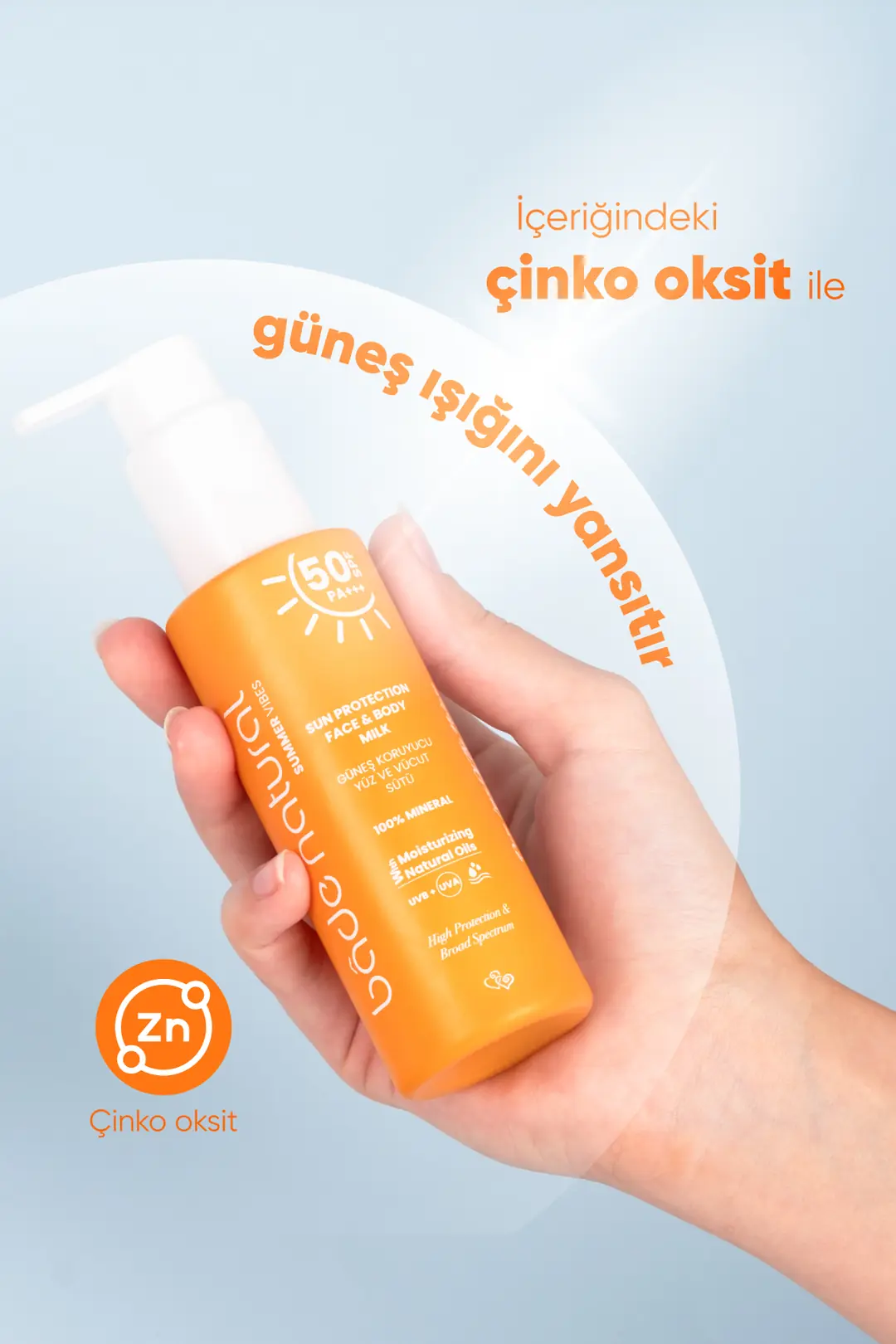 50 SPF Güneş Koruyucu Yüz ve Vücut Sütü 100 ml - 2