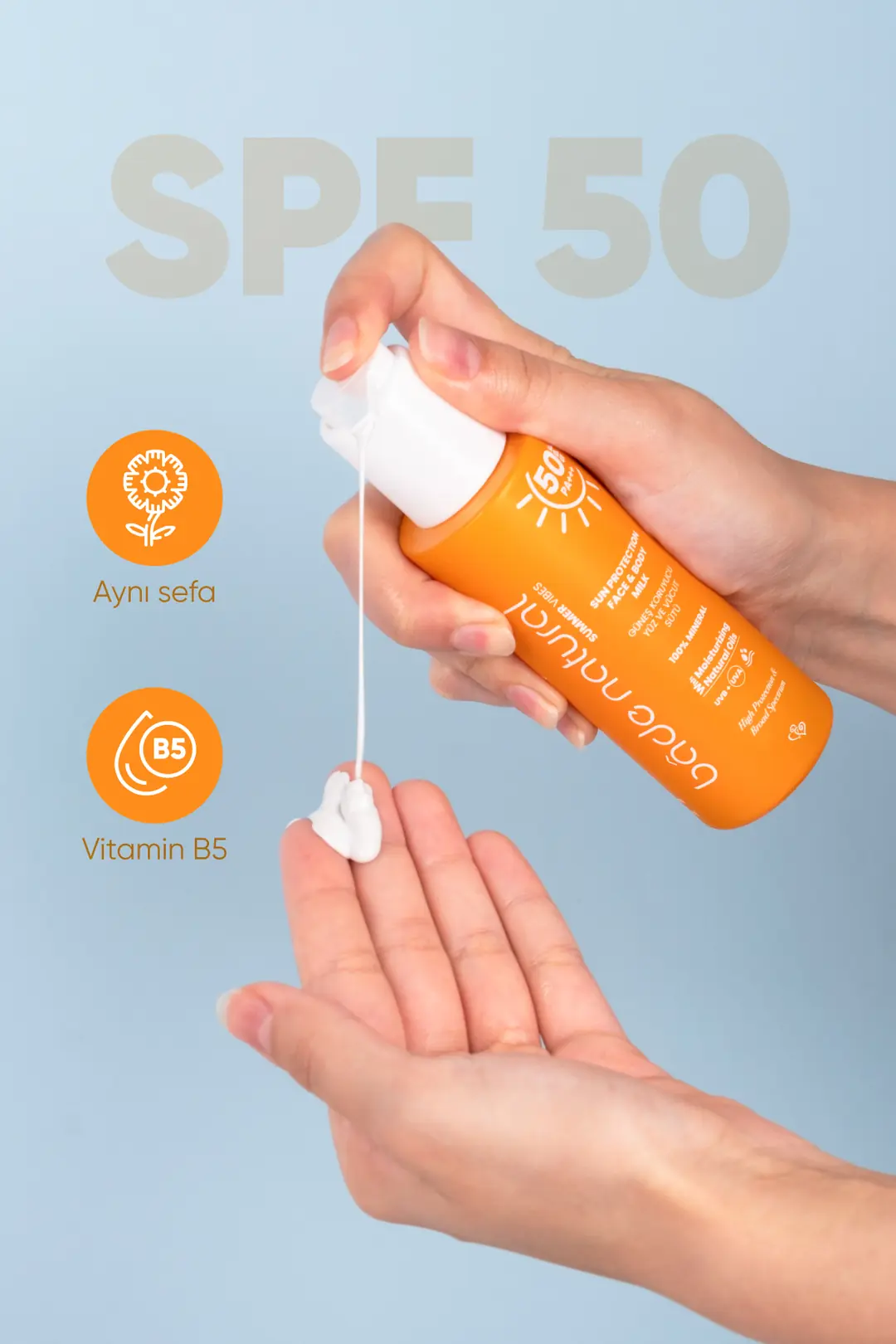 50 SPF Güneş Koruyucu Yüz ve Vücut Sütü 100 ml - 3