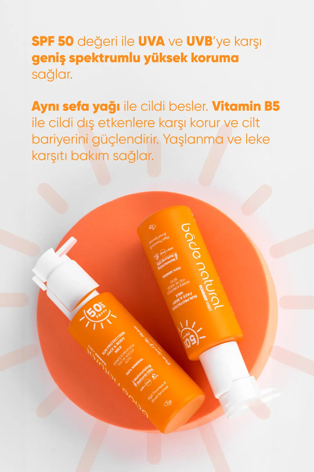 50 SPF Güneş Koruyucu Yüz ve Vücut Sütü 100 ml - 4