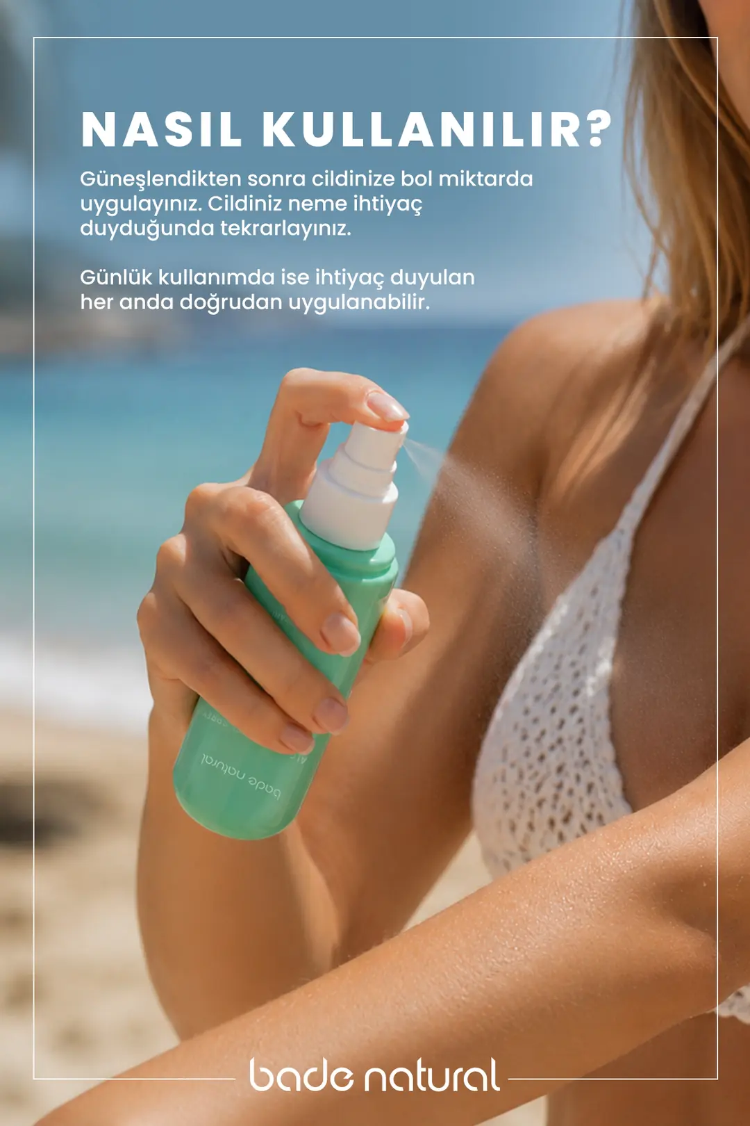 Aloe Vera Onarıcı ve Nemlendirici Güneş Sonrası Jel Sprey %100 Doğal 100 ml - 6