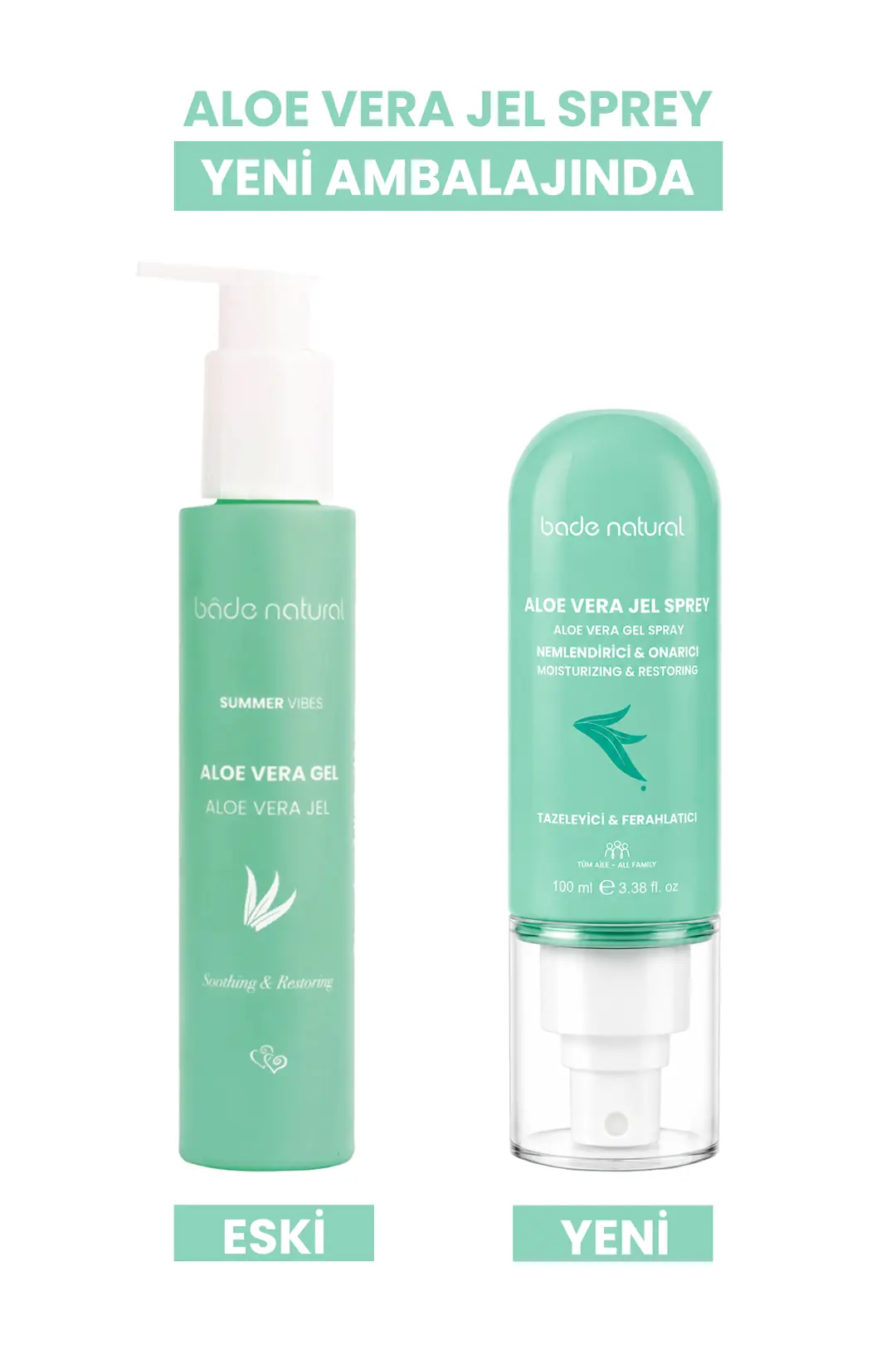Aloe Vera Onarıcı ve Nemlendirici Güneş Sonrası Jel Sprey %100 Doğal 100 ml - 7