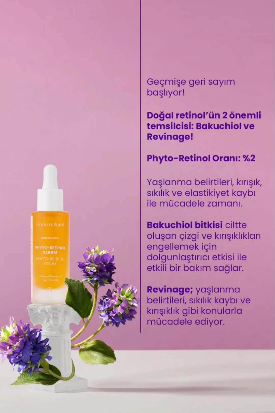 Bitkisel Retinol Serum - Kırışıklık Karşıtı Alternatif Retinol Serum 30 ml - 3