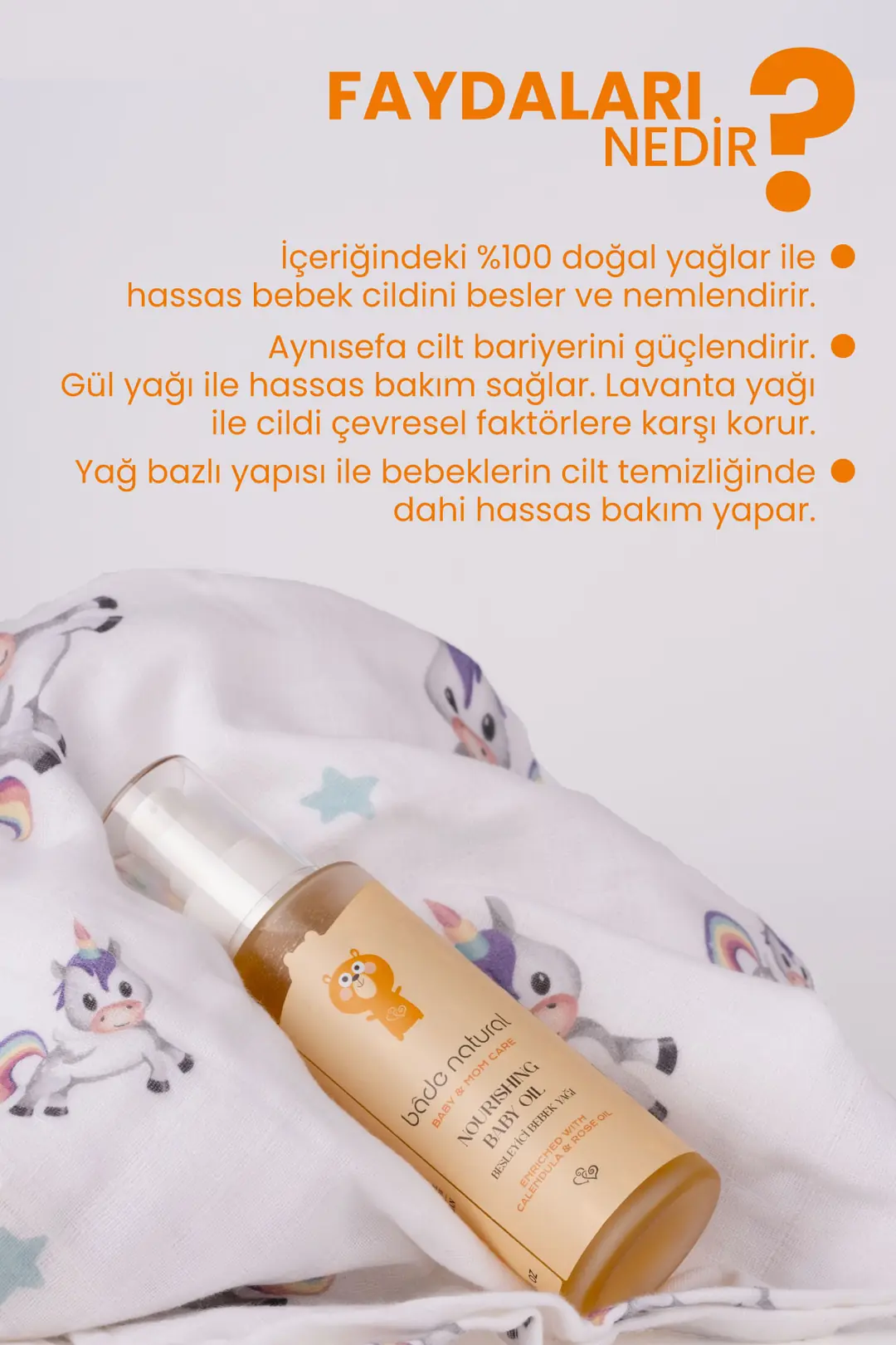Besleyici ve Rahatlatıcı Bebek Yağı %100 Doğal 100 ml - 2