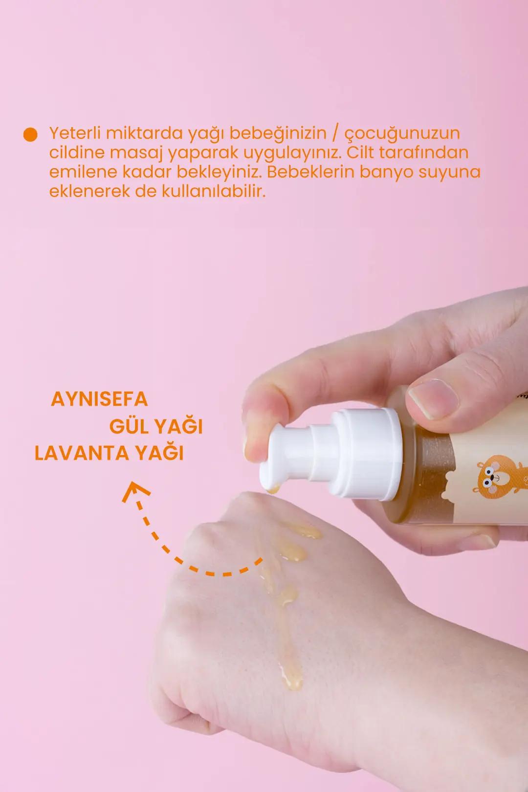 Besleyici ve Rahatlatıcı Bebek Yağı %100 Doğal 100 ml - 3