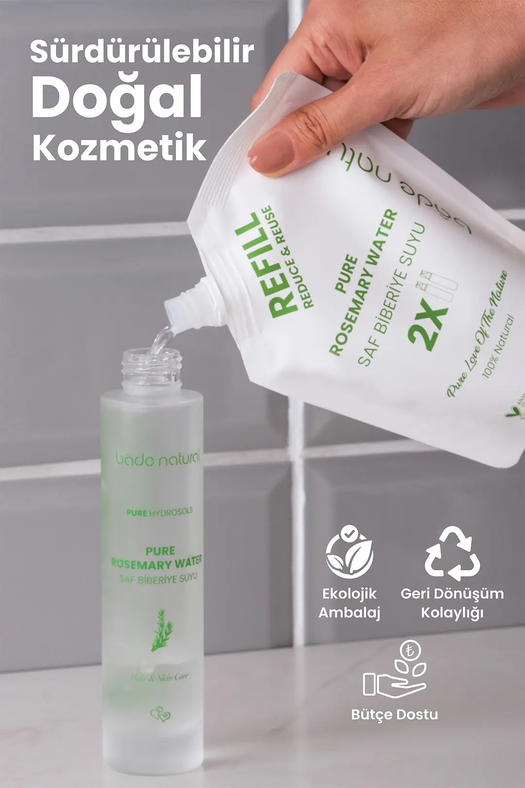 Biberiye Dökülme Karşıtı ve Güçlendirici Refill Saç Bakım Seti - 6