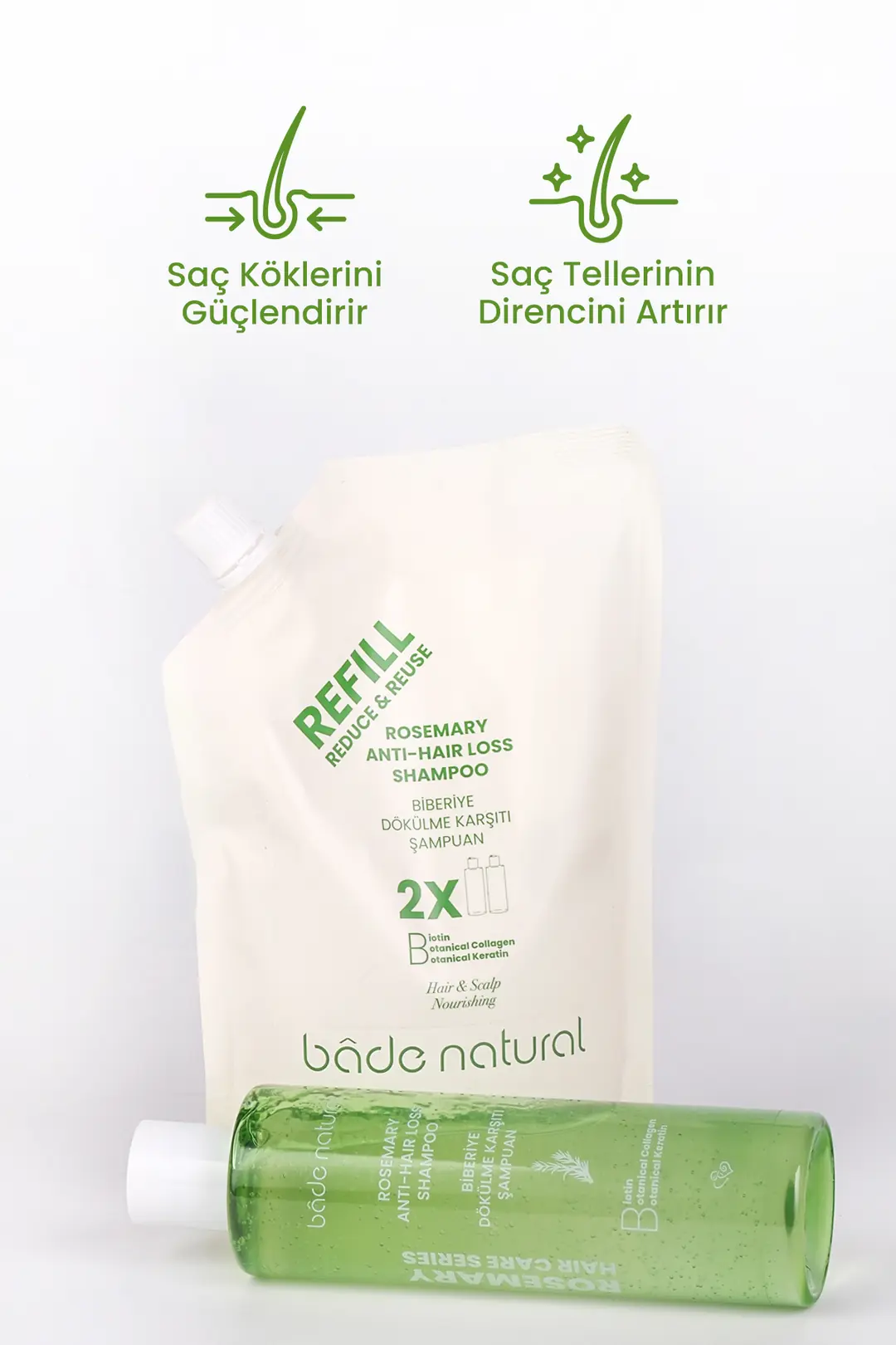 Biberiye Saç Dökülmesi Karşıtı Bakım Şampuan Refill Paket 500 ml - 5