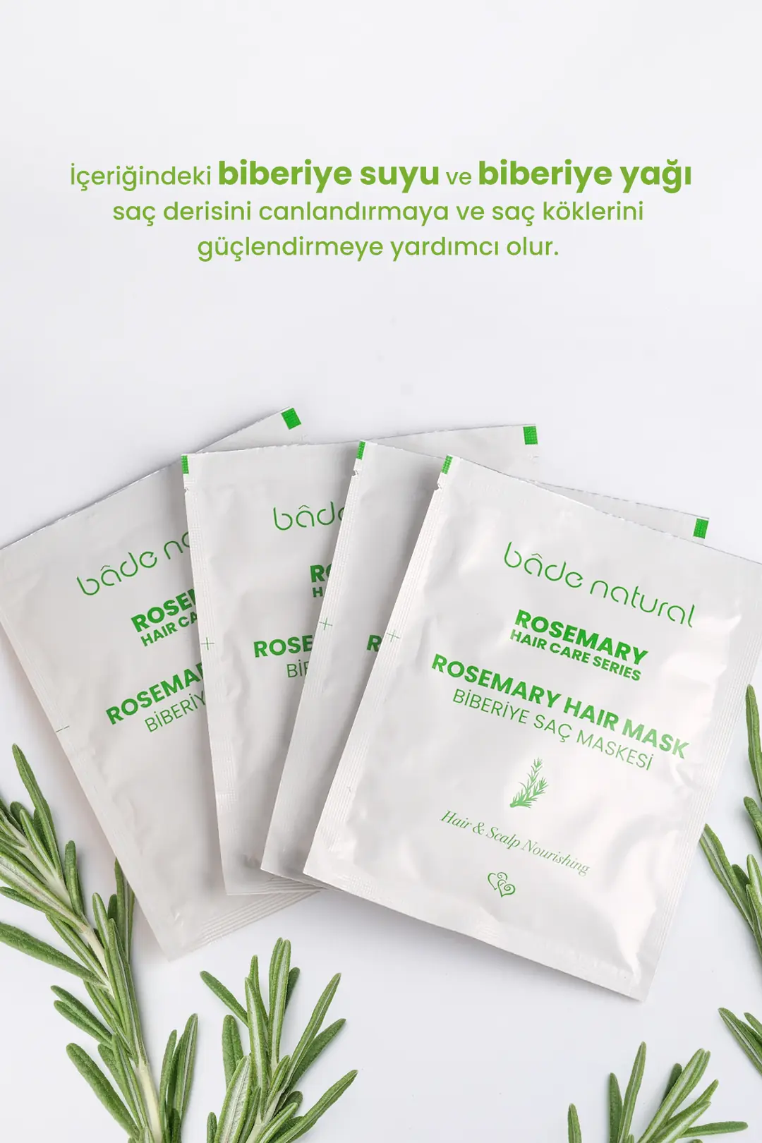 Biberiye Saç Maskesi Besleyici ve Güçlendirici 4x25ml - 3