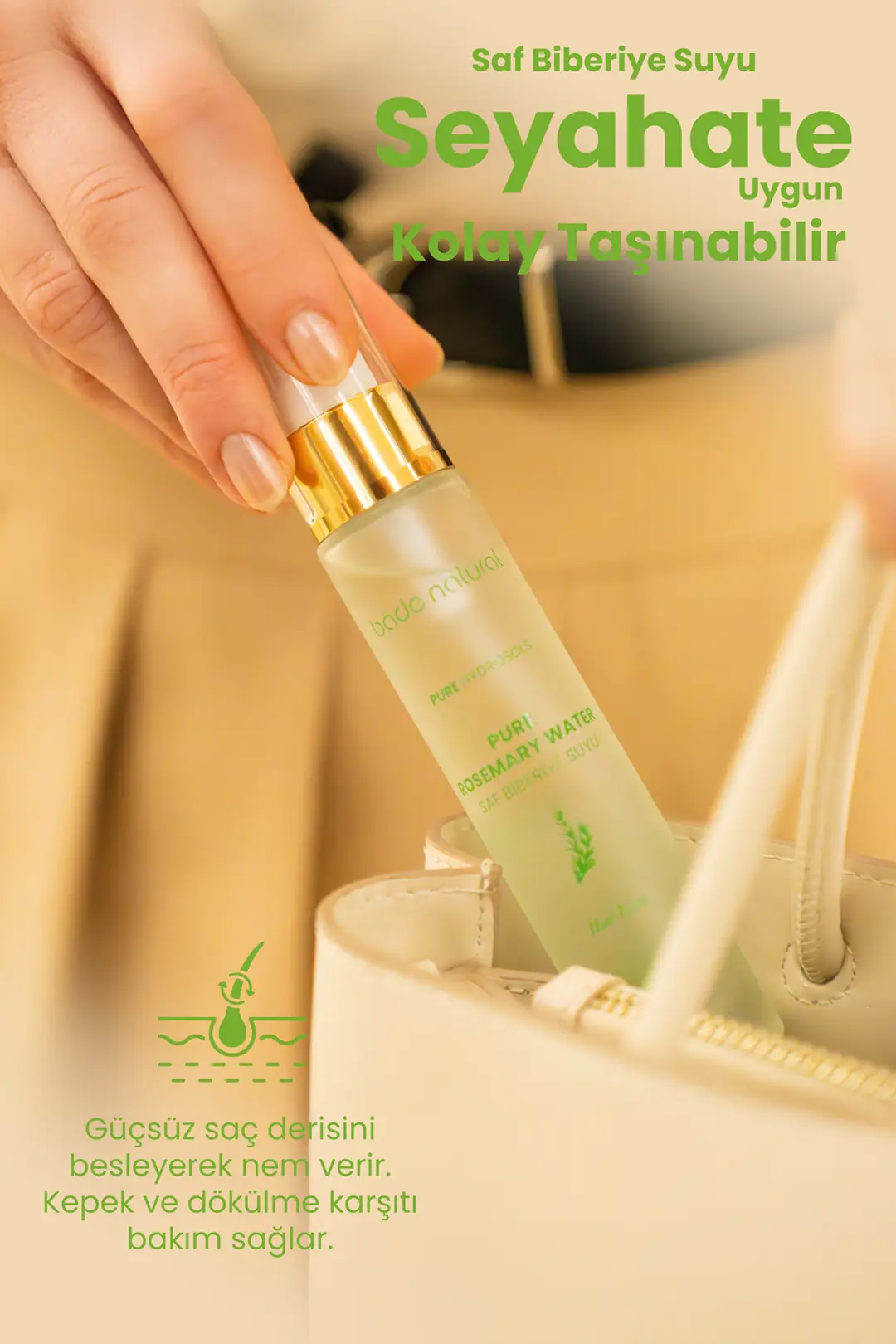 Biberiye Suyu Güçlendirici Saç Toniği Dökülme Karşıtı %100 Doğal 30 ml - 4