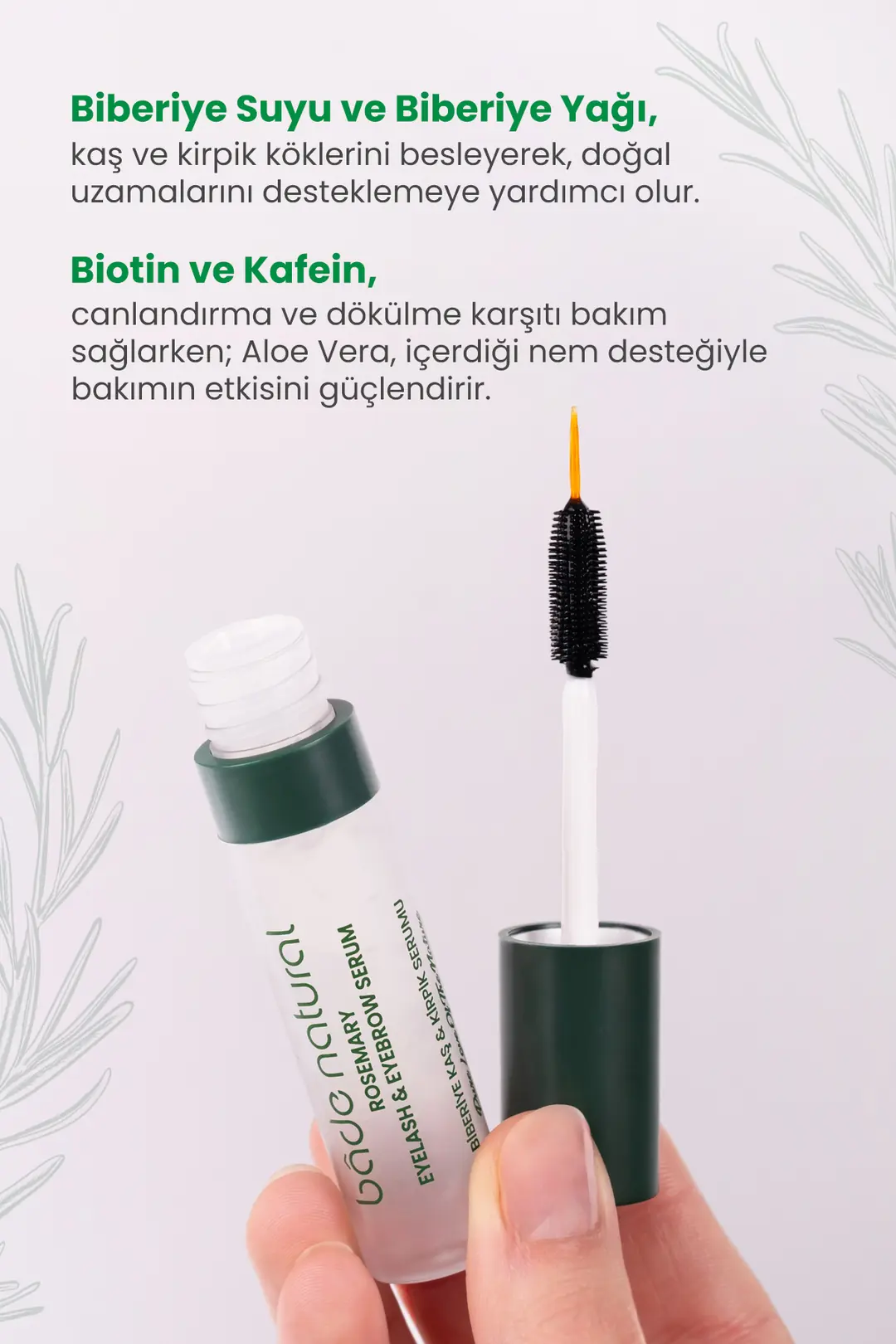 Biberiye Yağı Kaş Kirpik Bakım Serumu Besleyici ve Güçlendirici 10 ml - 2
