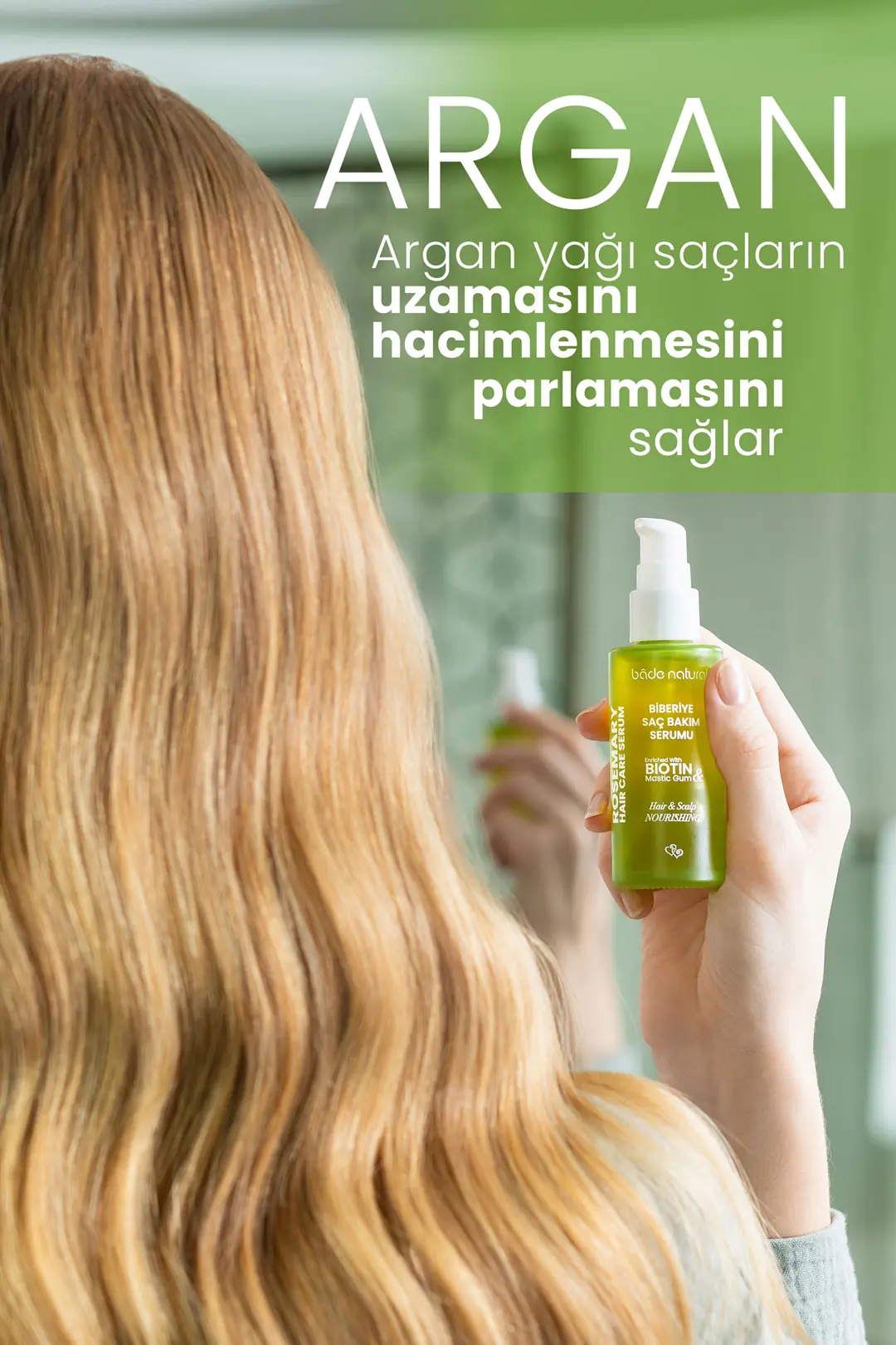 Biberiye Yağı ve Biotin Complex Saç Dökülmesi Karşıtı ve Yıpranmış Saçlar için Saç Bakım Serumu 50 ml - 4