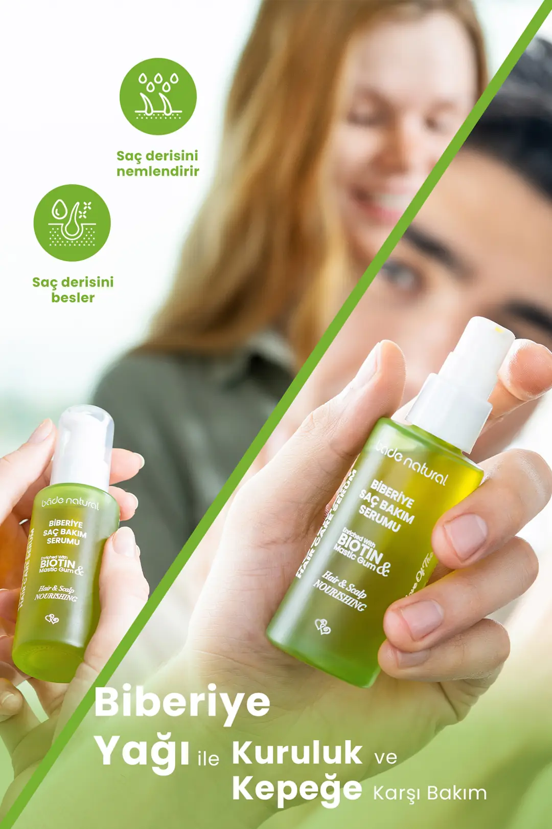 Biberiye Yağı ve Biotin Complex Saç Dökülmesi Karşıtı ve Yıpranmış Saçlar için Saç Bakım Serumu 50 ml - 5