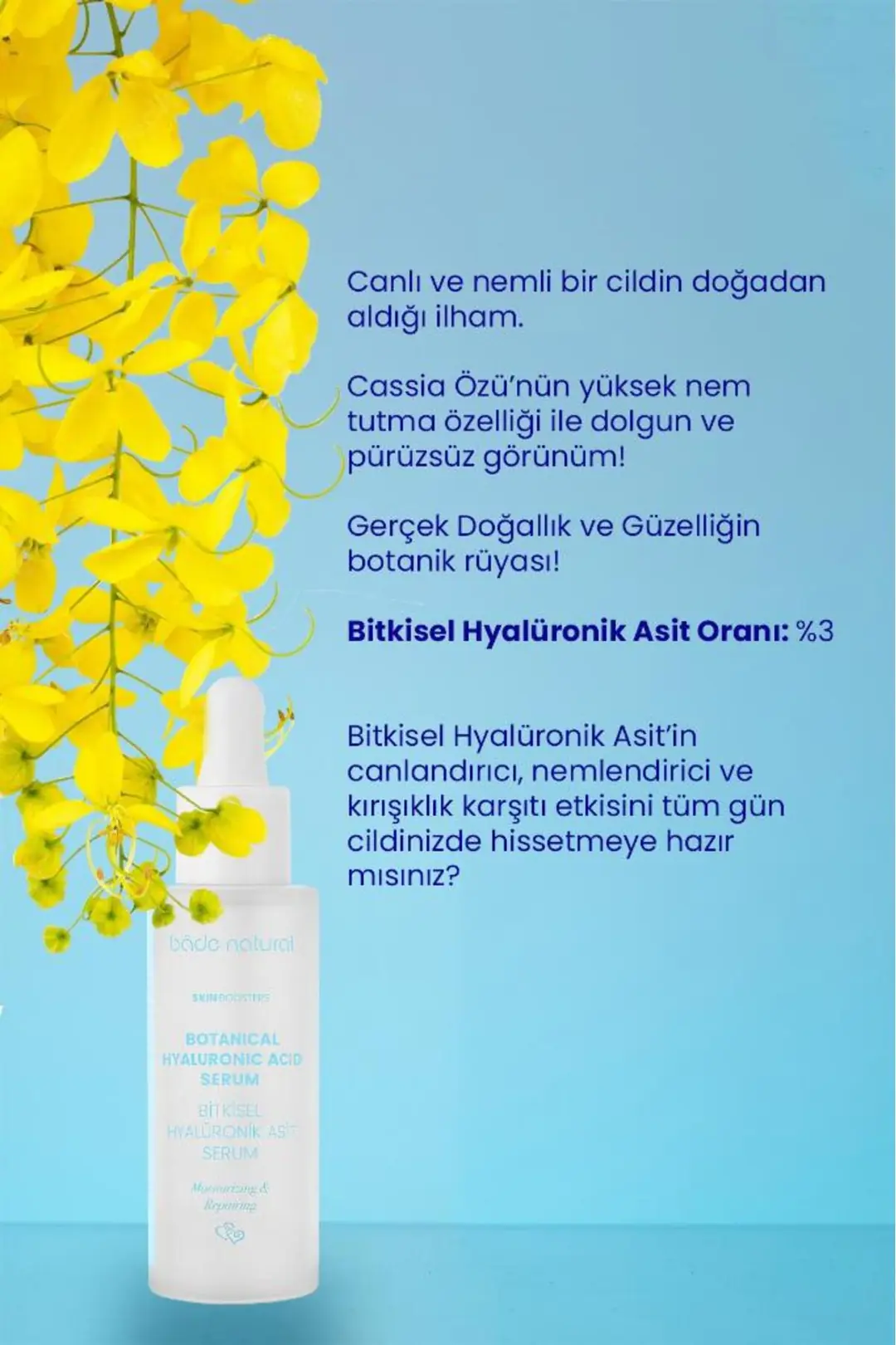 Bitkisel Hyalüronik Asit Yüz Serumu Nemlendirici ve Canlandırıcı 30 ml - 2