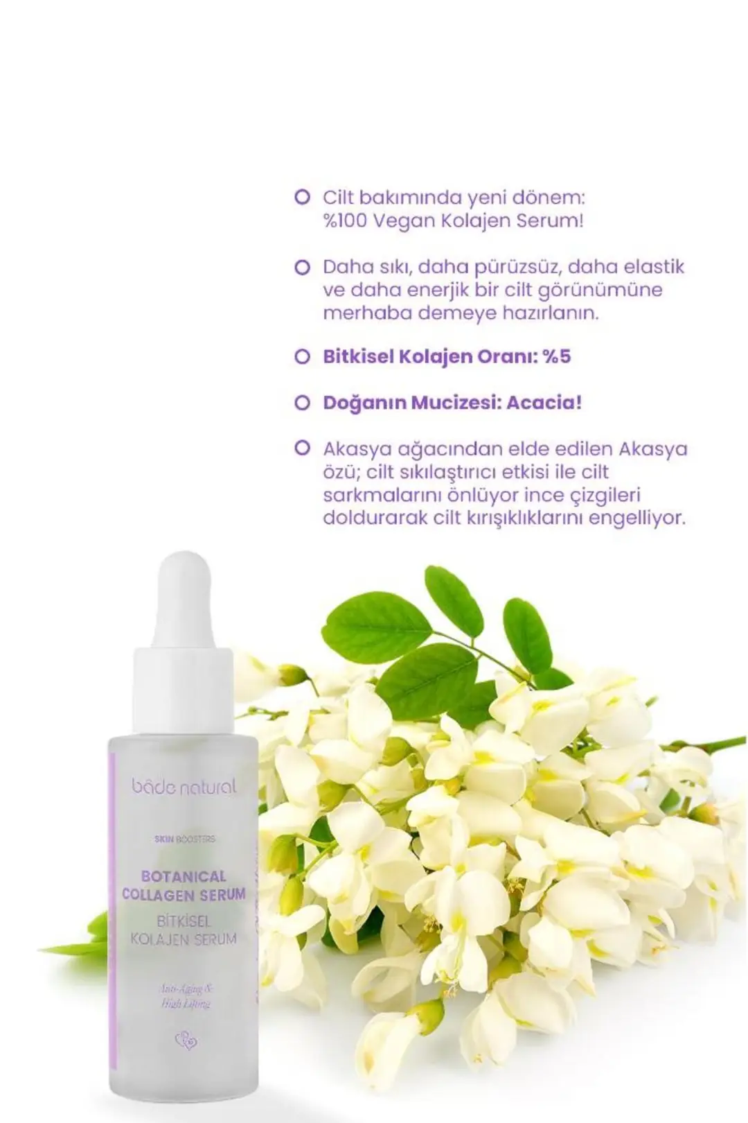 Bitkisel Kolajen Yüz Serumu Yaşlanma ve Kırışıklık Karşıtı 30 ml - 2