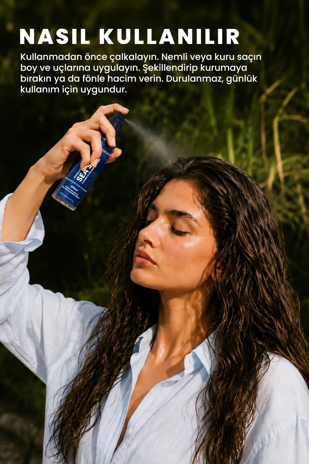Deniz Tuzu Işıltılı Şekillendirici Saç Spreyi 200 ml - 5
