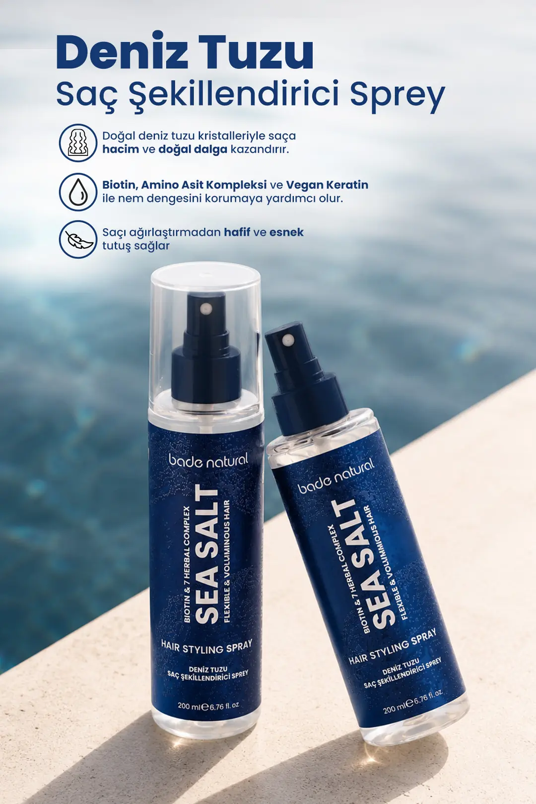 Deniz Tuzu Şekillendirici Saç Spreyi 200 ml - 2