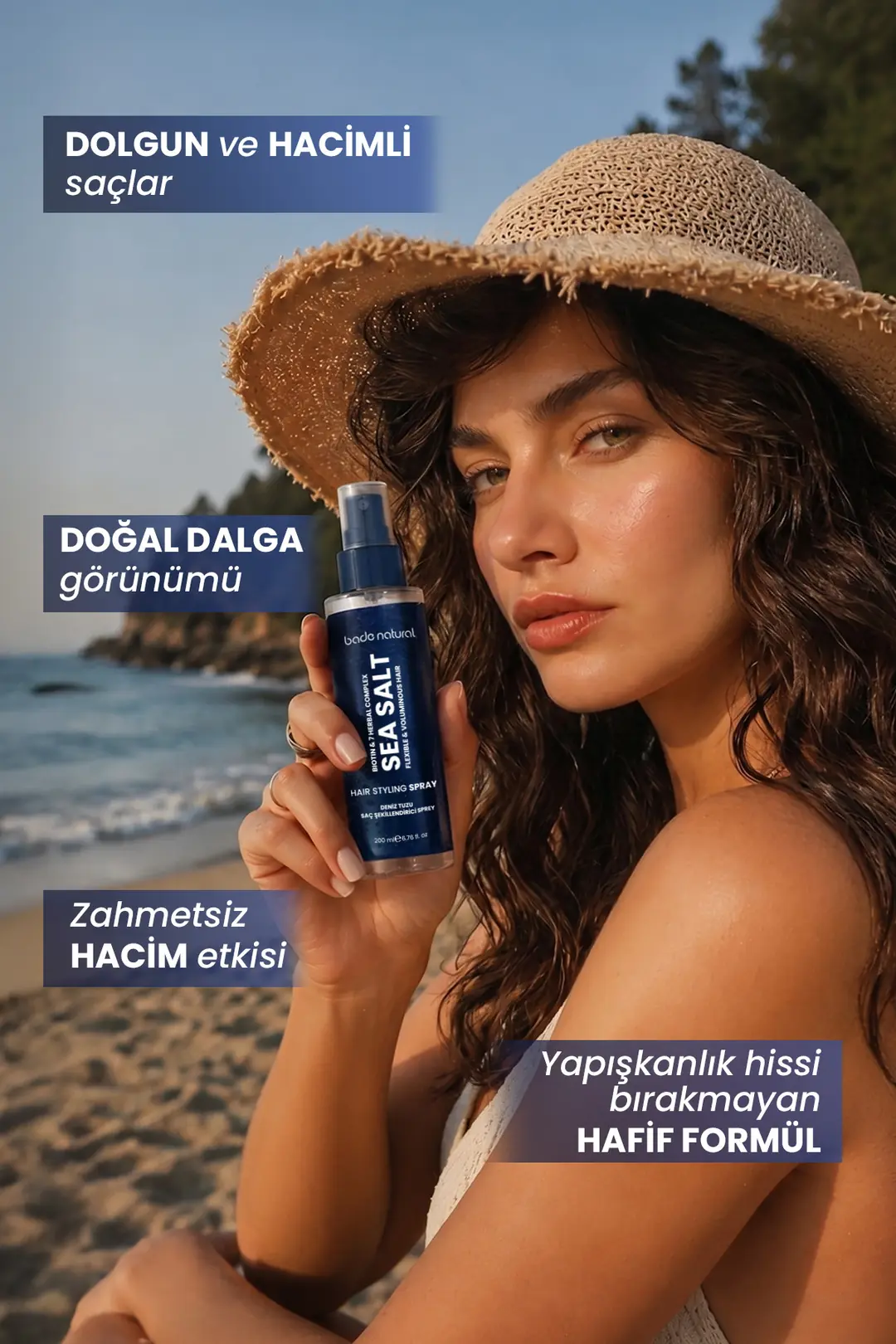 Deniz Tuzu Şekillendirici Saç Spreyi 200 ml - 3