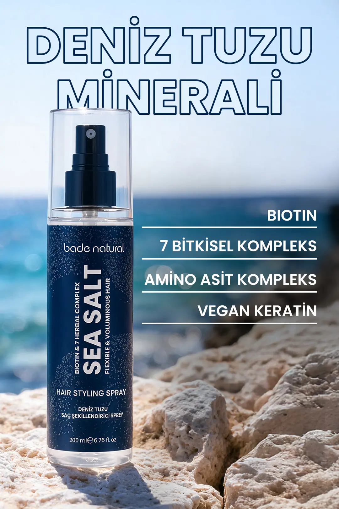 Deniz Tuzu Şekillendirici Saç Spreyi 200 ml - 5