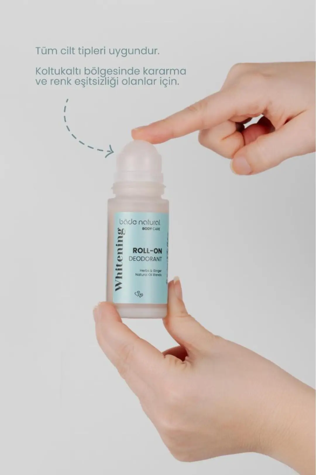 Doğal Roll On Beyazlatıcı Ter Kokusu Önleyici Koltuk Altı Deodorant %100 Doğal ve Vegan 50 ml - 4