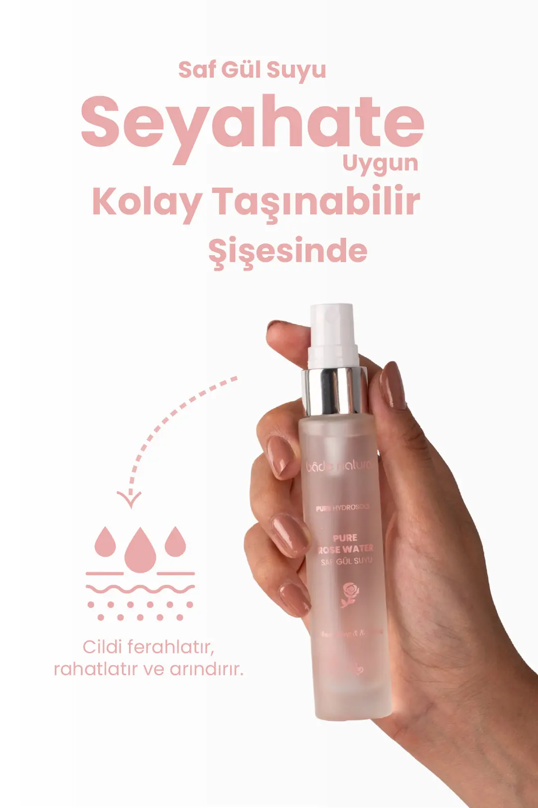 Gül Suyu Gözenek Sıkılaştırıcı Aydınlatıcı ve Arındırıcı Tonik %100 Doğal 30 ml - 2