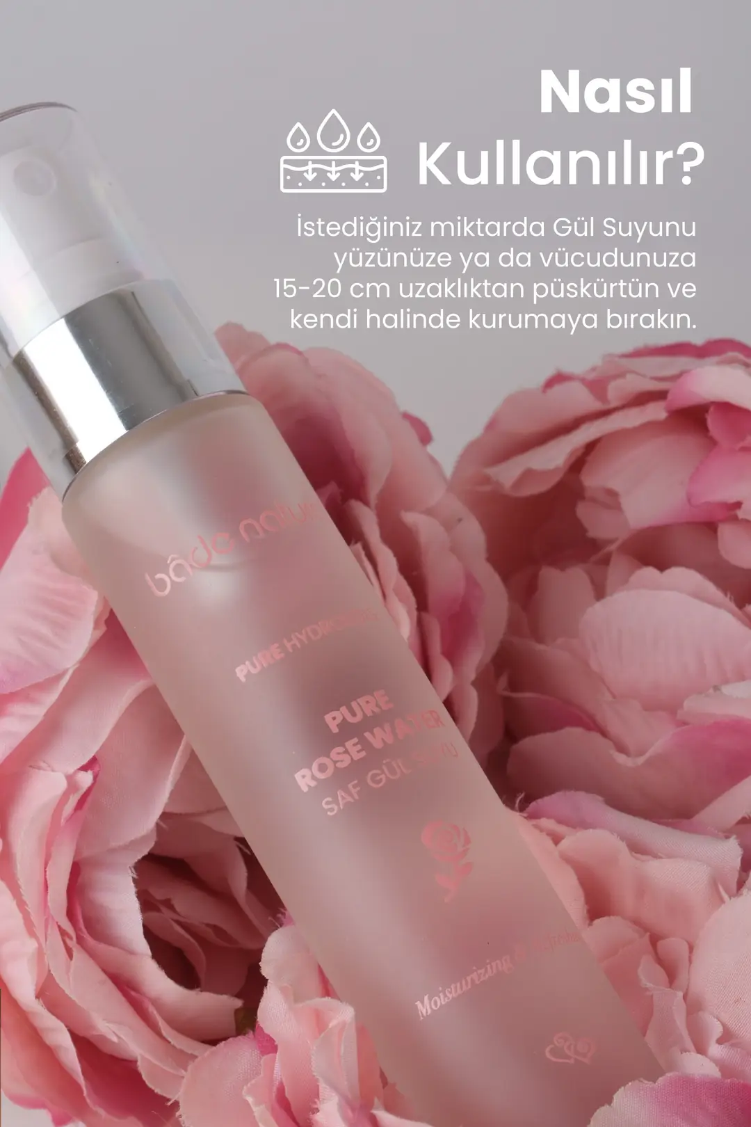 Gül Suyu Gözenek Sıkılaştırıcı Aydınlatıcı ve Arındırıcı Tonik %100 Doğal 30 ml - 4