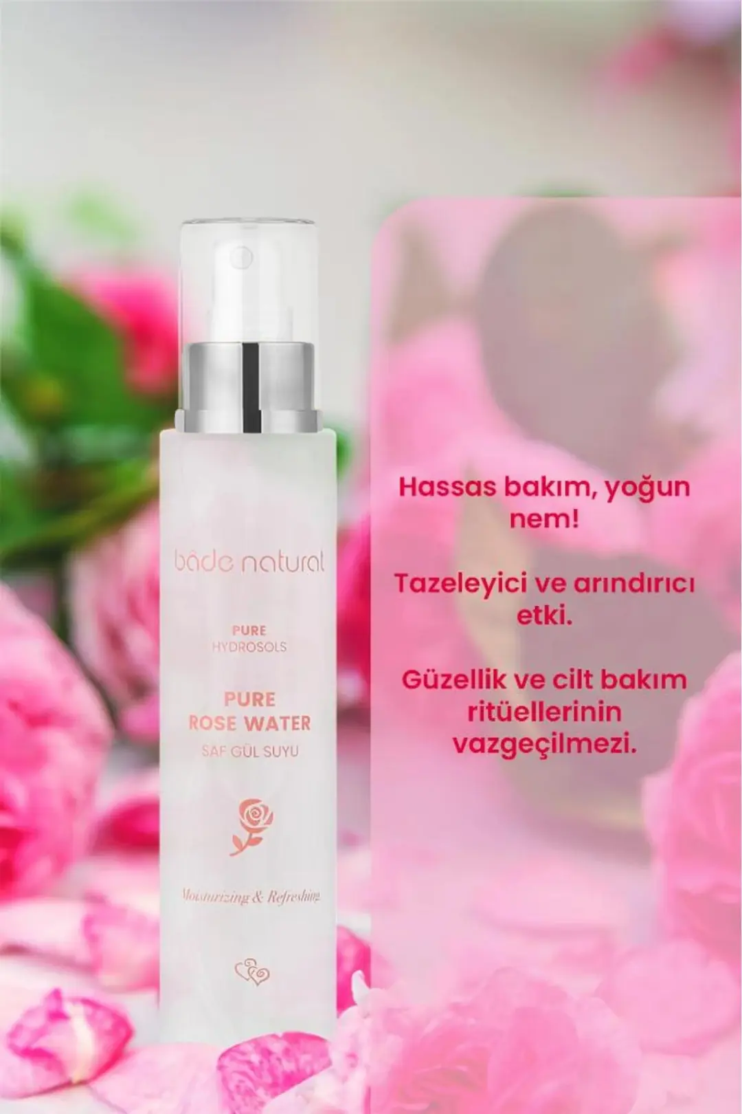 Gül Suyu Gözenek Sıkılaştırıcı ve Aydınlatıcı Tonik & Refill Set %100 Doğal - 2