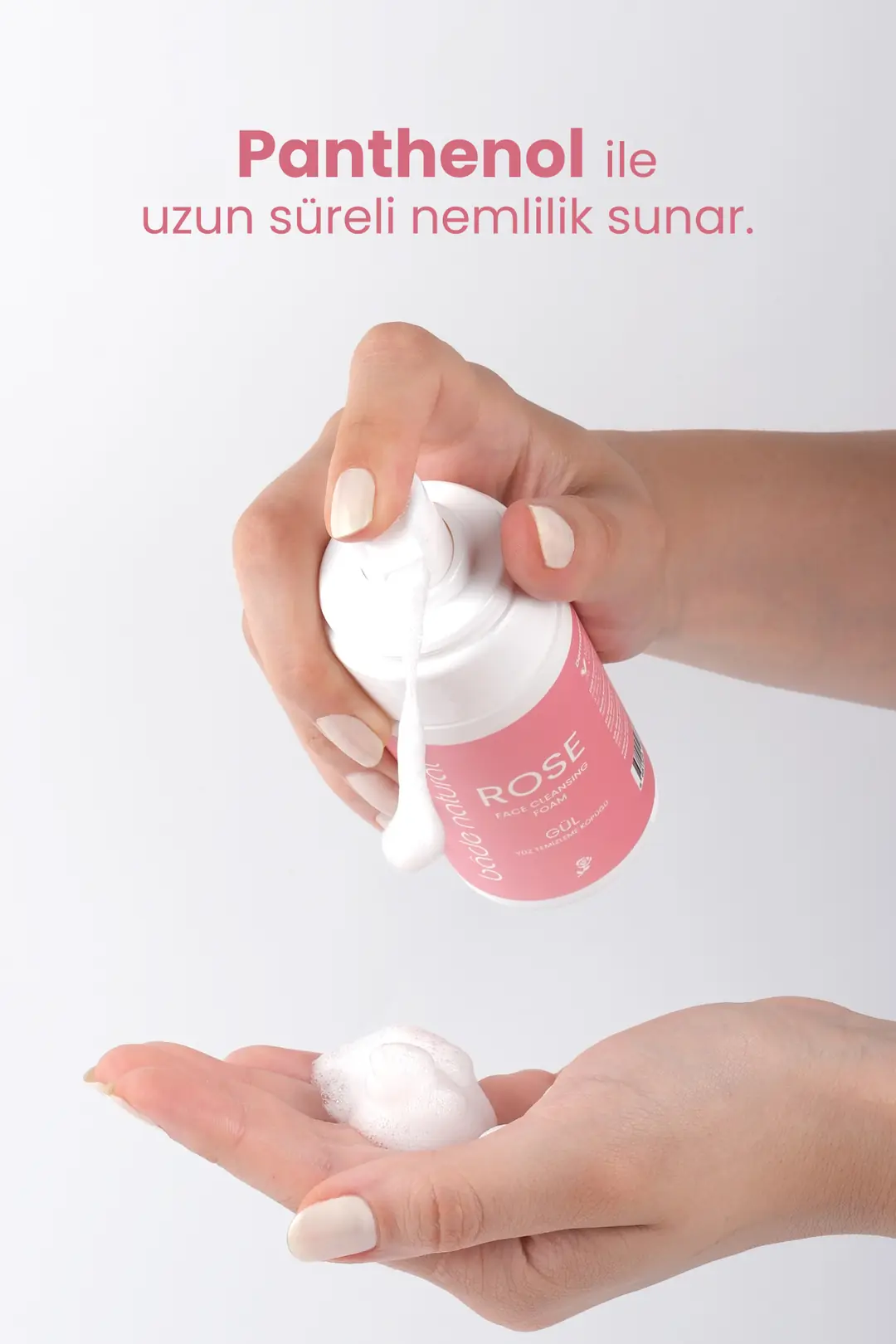 Gül Suyu Yüz Temizleme Köpüğü %100 Doğal ve Vegan 125 ml - 4