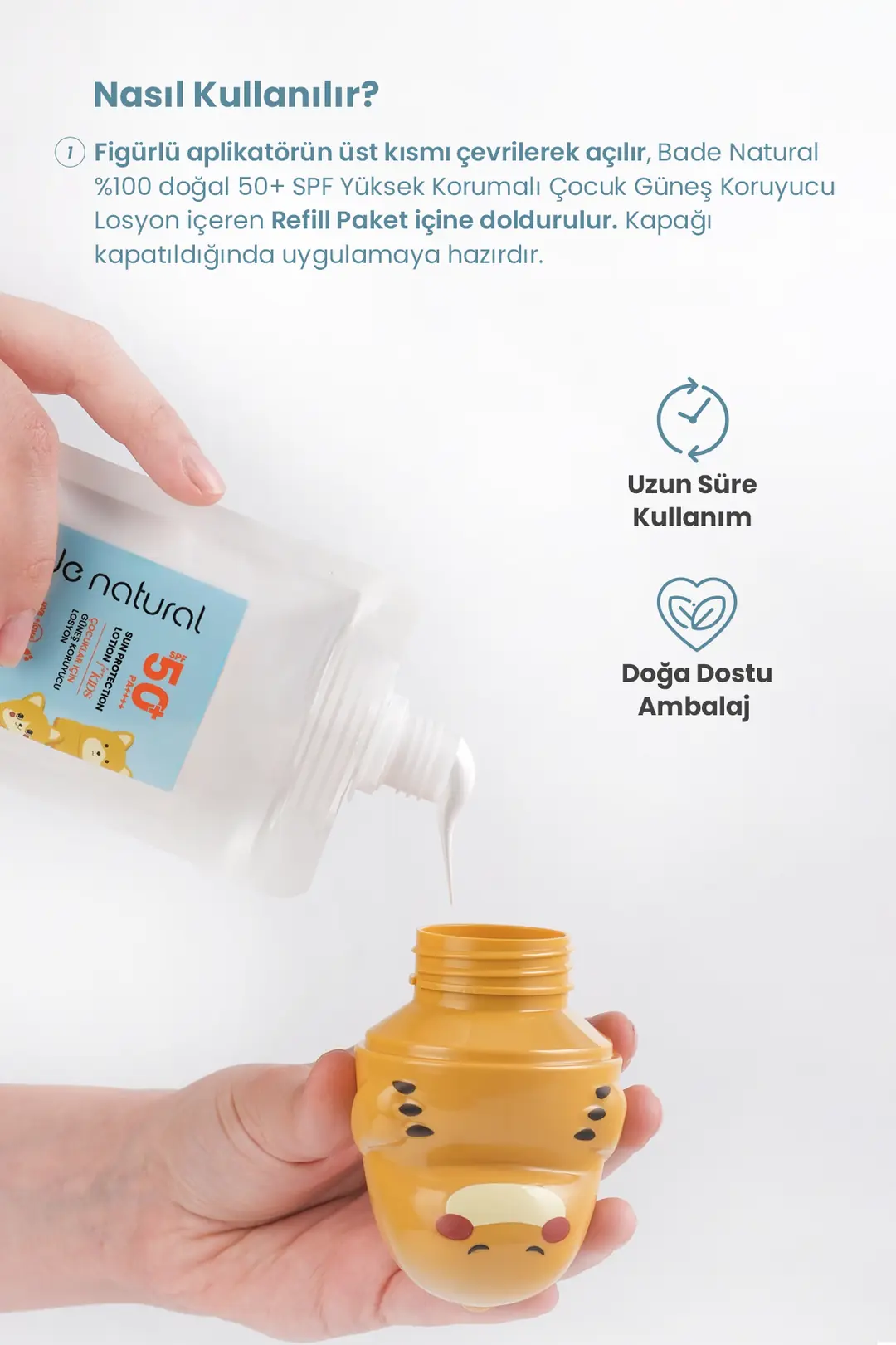 Güneş Koruyucu Losyon Aplikatörü Dinozor Figürlü Doldurulabilir Roll On 110 ml - 4