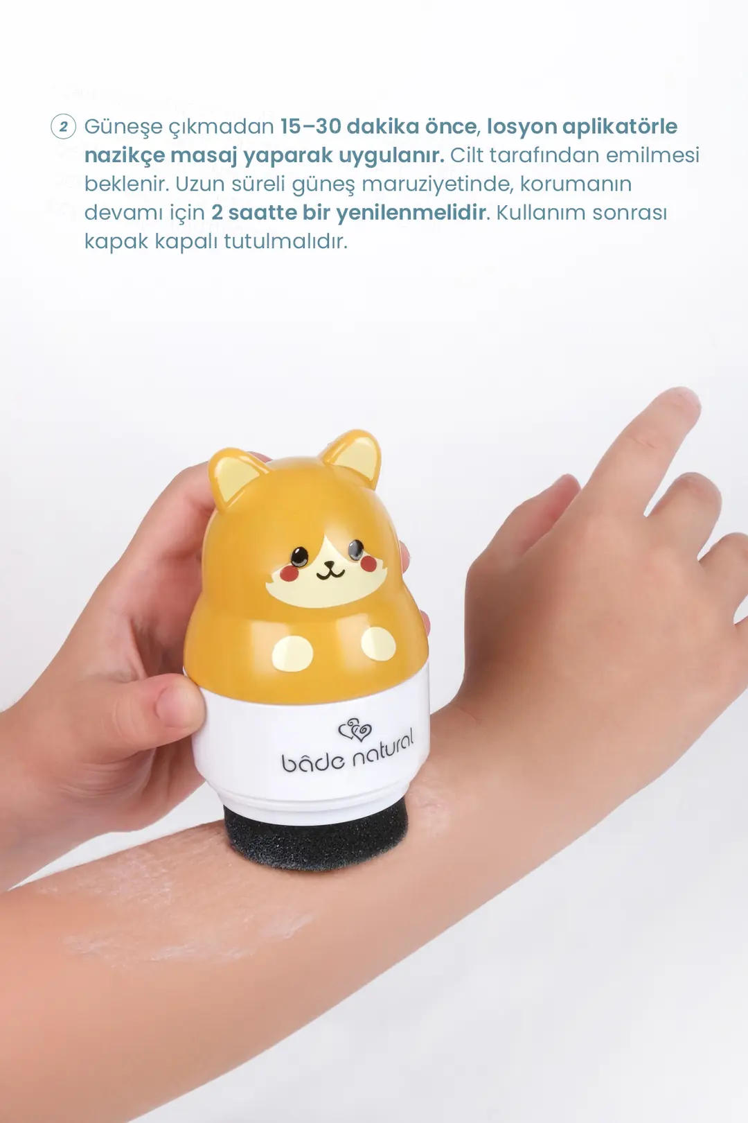 Güneş Koruyucu Losyon Aplikatörü Kedi Figürlü Doldurulabilir Roll On 110 ml - 5