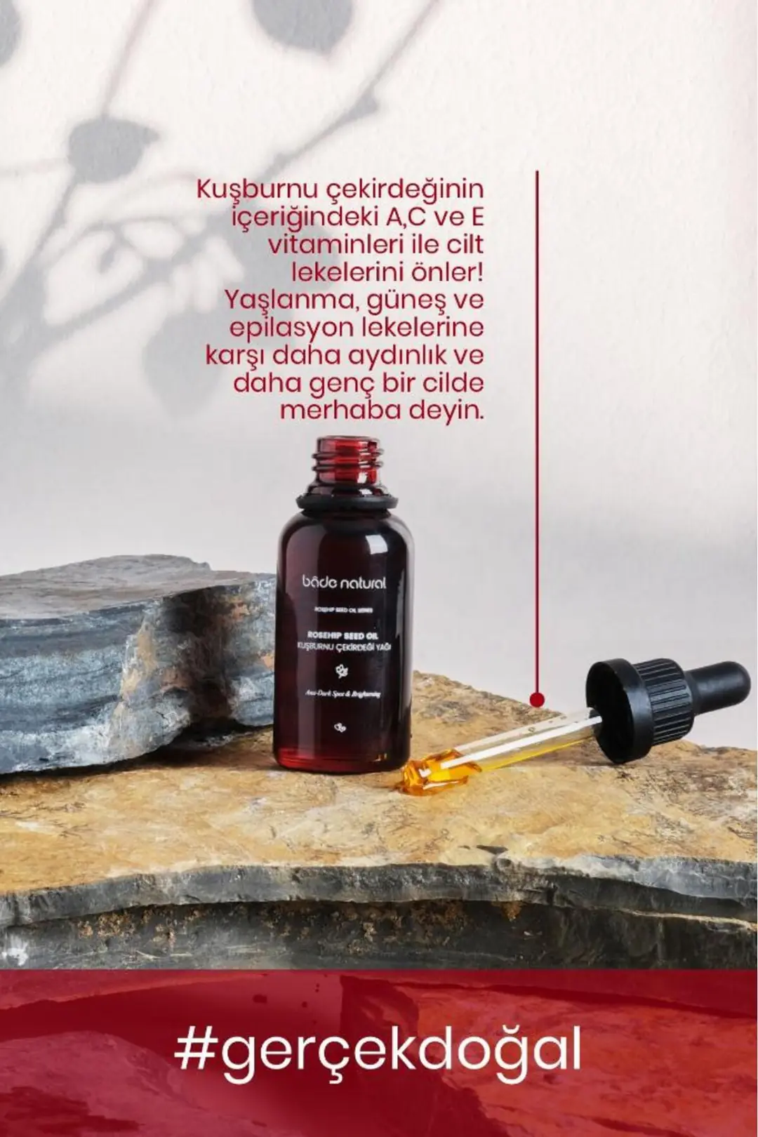 Kuşburnu Çekirdeği Yağı Soğuk Sıkım Leke Karşıtı ve Aydınlatıcı %100 Saf 30 ml - 2