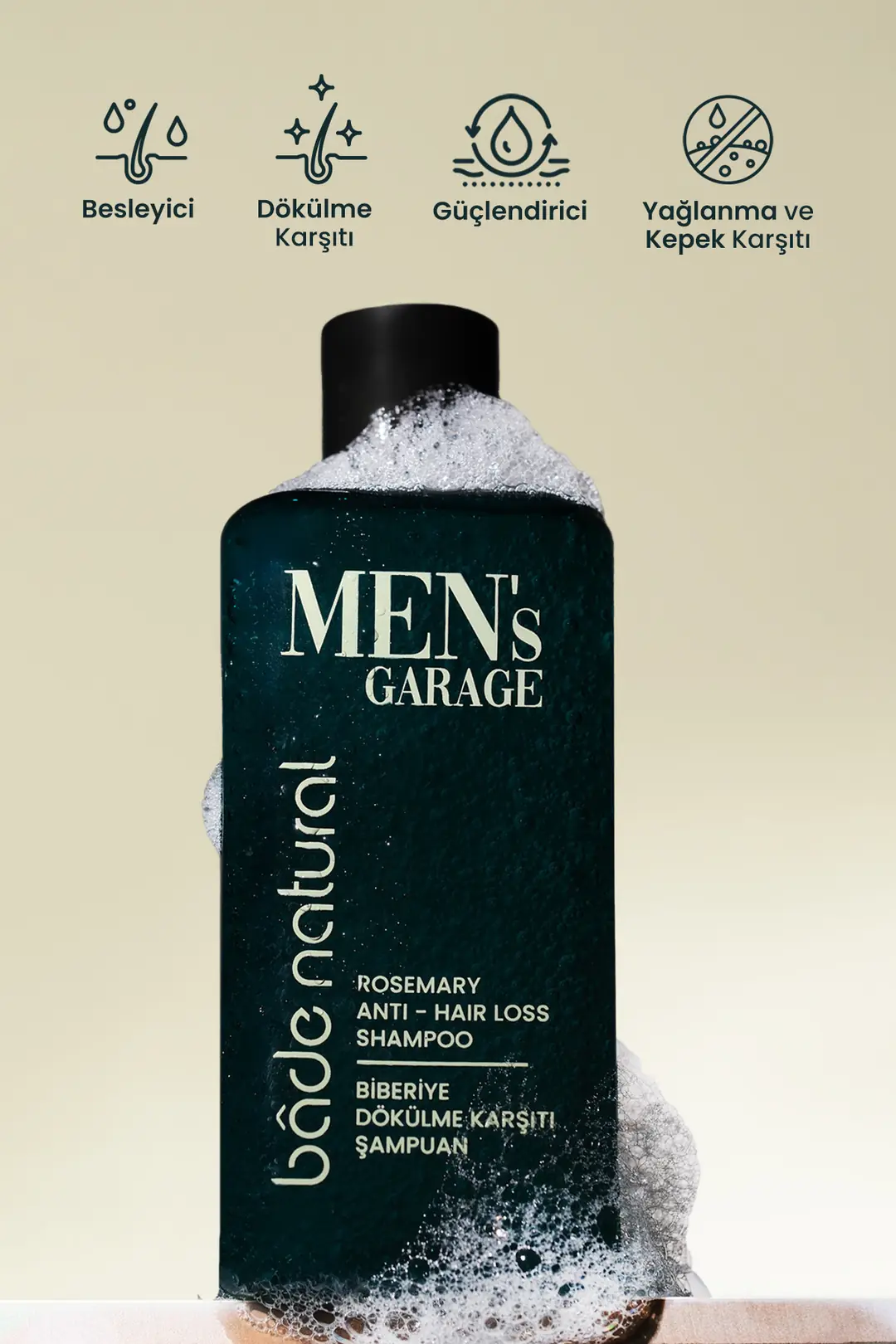 Men's Garage Besleyici ve Güçlendirici Biberiye Şampuan ve Duş Jeli Set - 2
