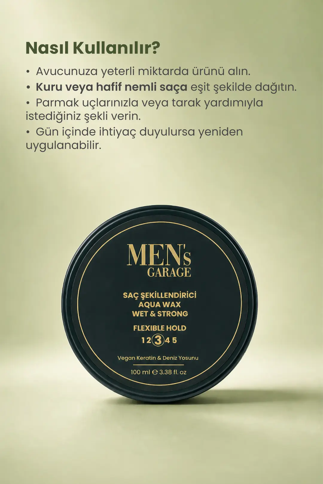 Men's Garage Saç Şekillendirici Aqua Wax 100 ml - 4