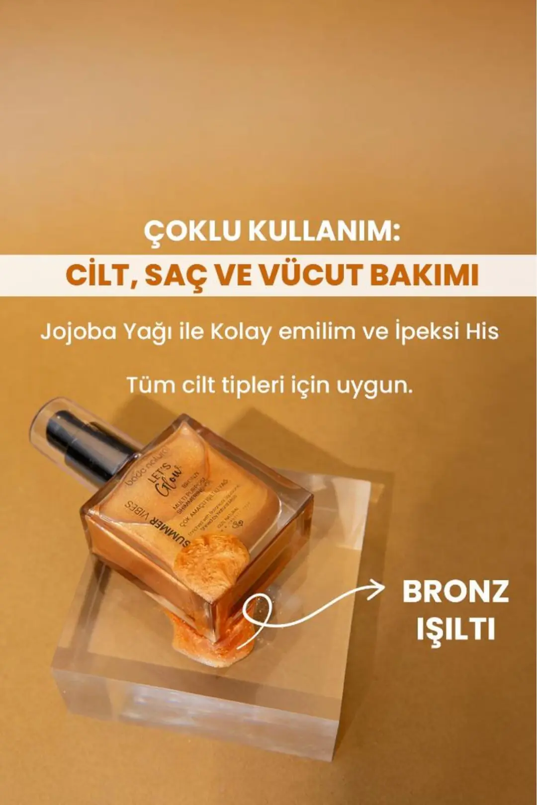 Nemlendirici Işıltılı Bronze Çok Amaçlı Vücut Yağı 50 ml - 2
