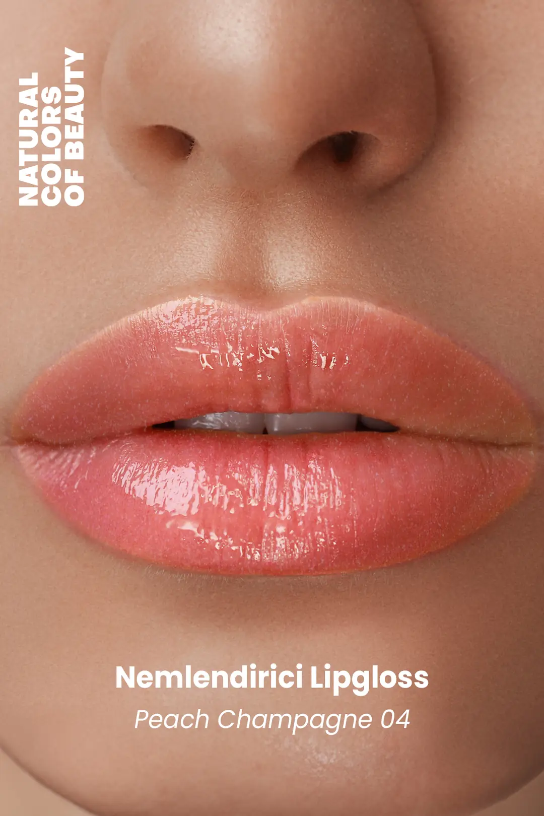 Nemlendirici Lipgloss Peach Champagne 04 Dudak Parlatıcısı %100 Doğal - 2