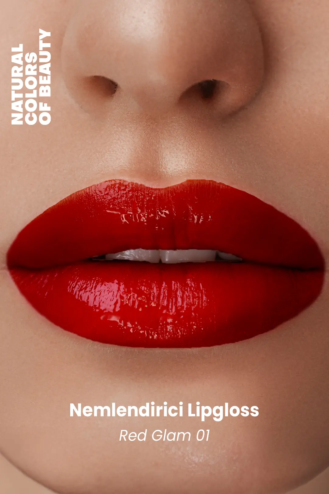 Nemlendirici Lipgloss Red Glam 01 Dudak Parlatıcısı %100 Doğal - 2