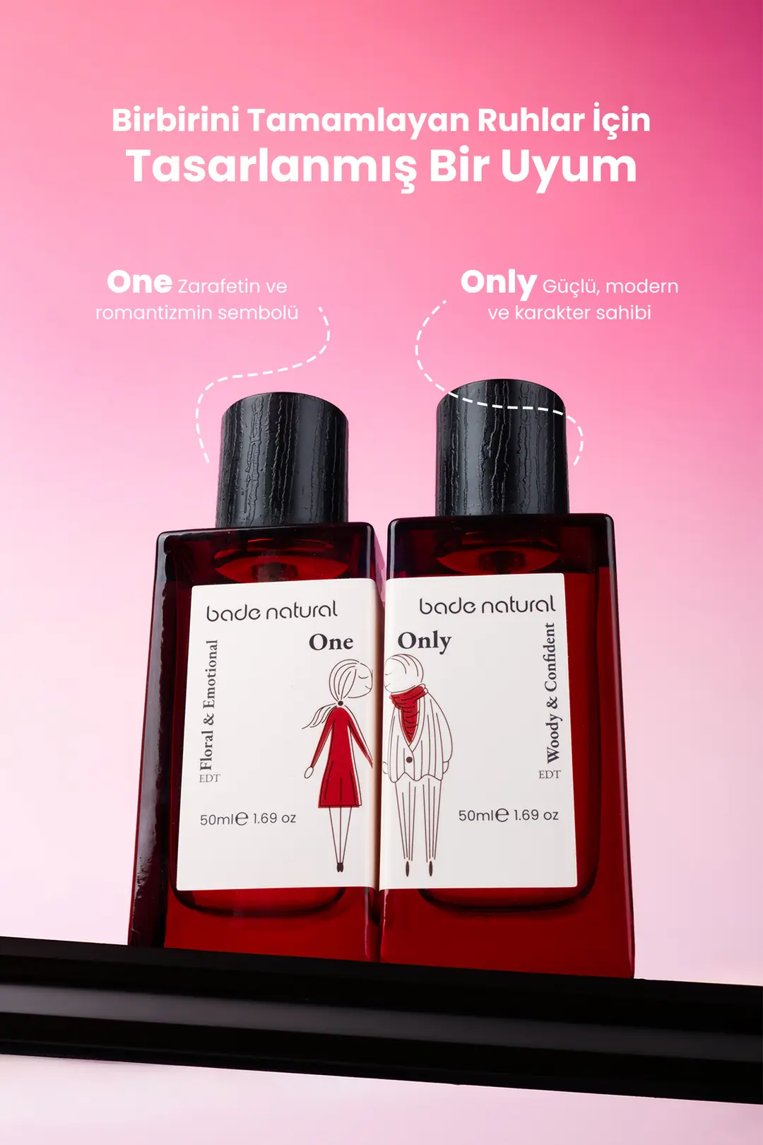 ONE&ONLY Kadın/Erkek Parfüm Seti SEVGİLİLER GÜNÜ ÖZEL EDT - 3