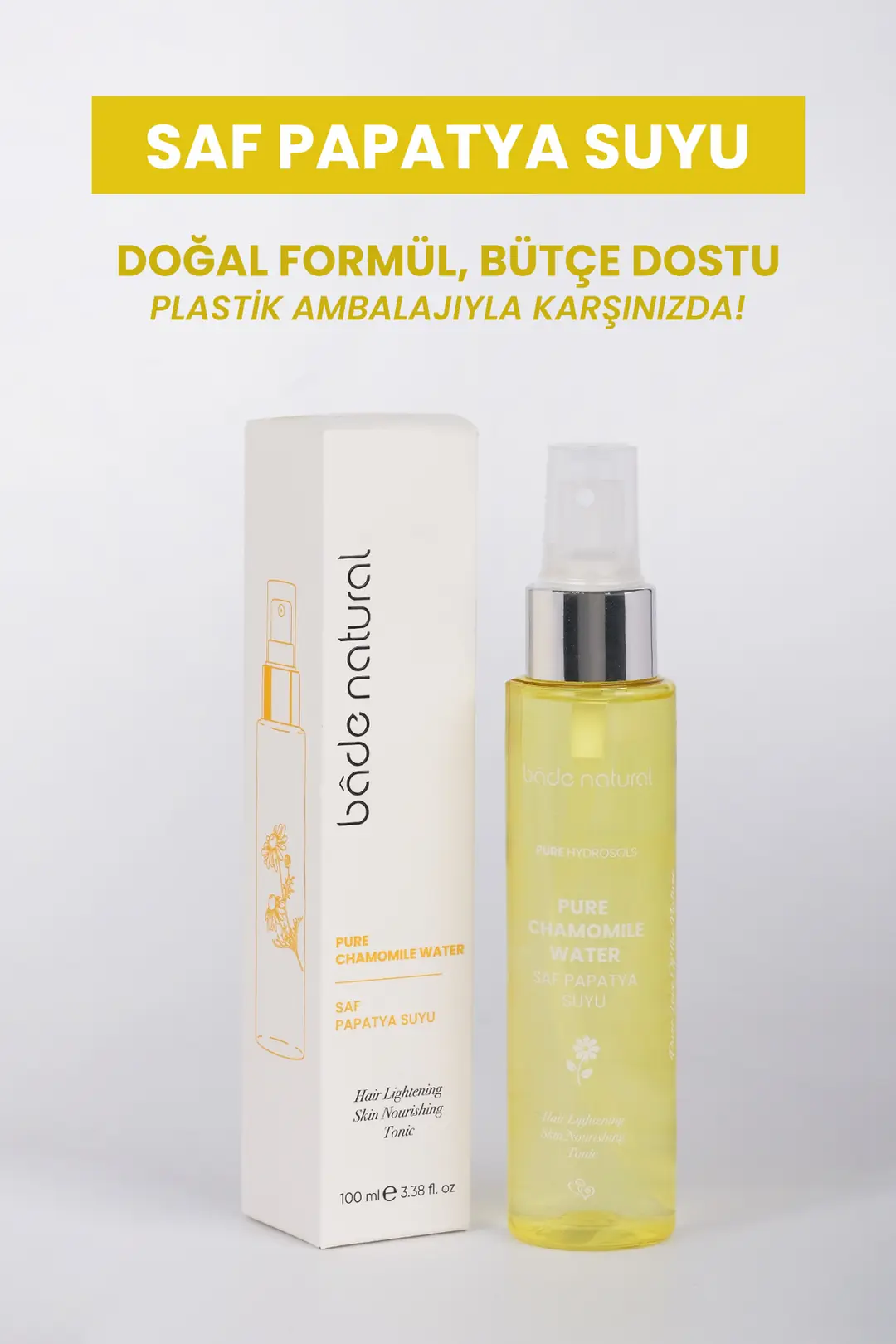Papatya Suyu Saç Toniği %100 Doğal 100 ml (Pet) - 2