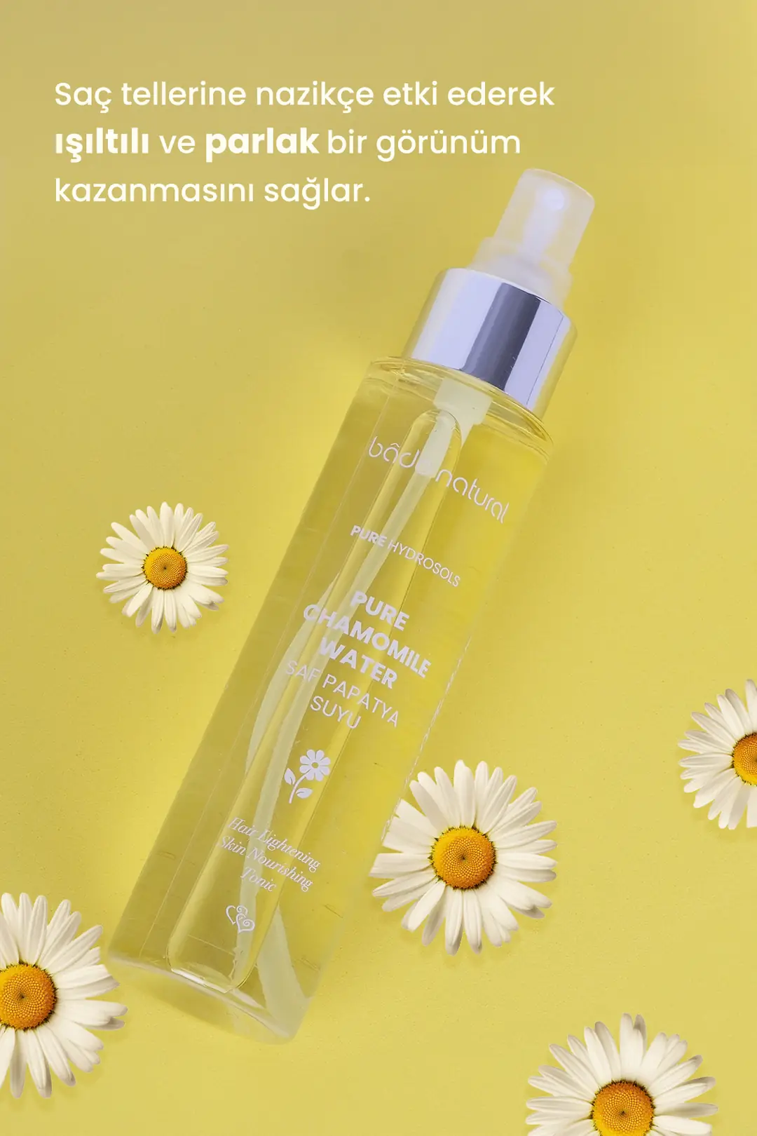Papatya Suyu Saç Toniği %100 Doğal 100 ml (Pet) - 4