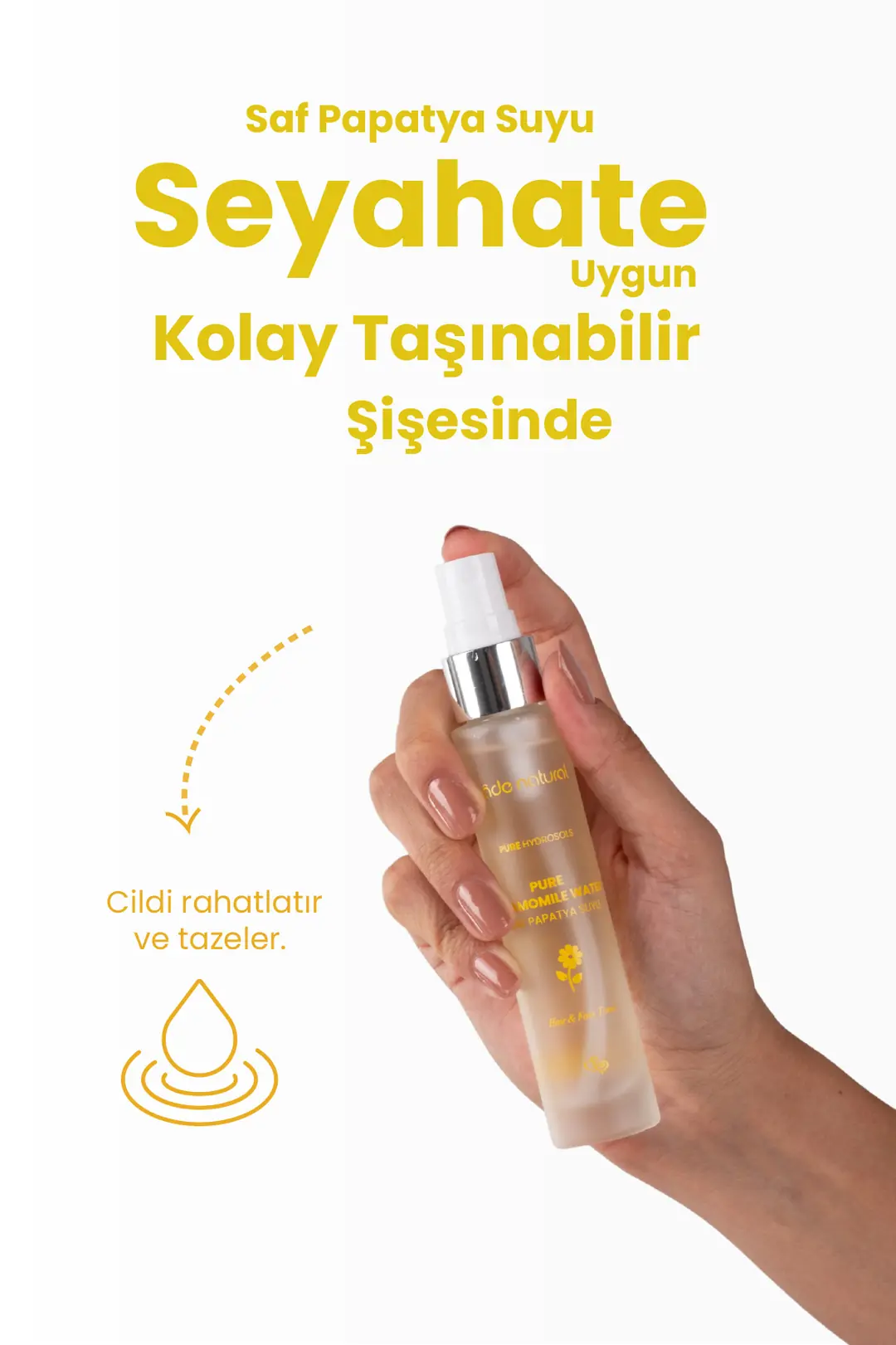 Papatya Suyu Saç Toniği %100 Doğal 30 ml - 3