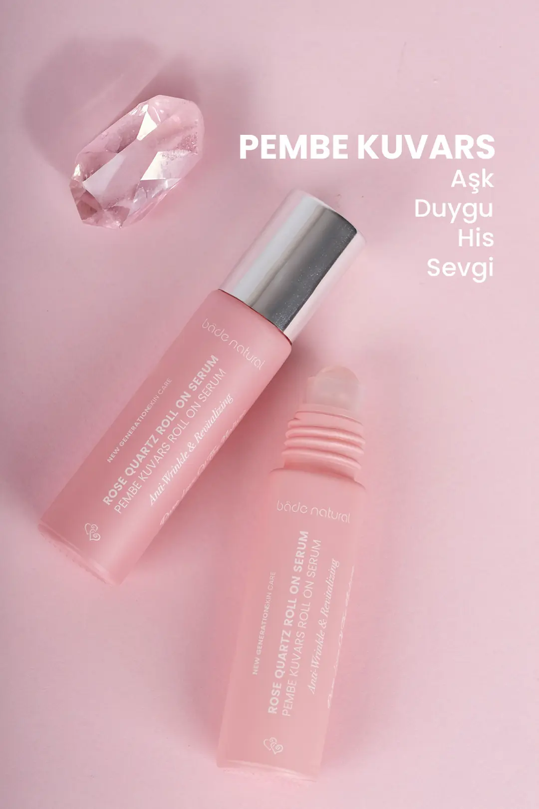 Pembe Kuvars Roll On Antioksidan Yüz Masaj Serumu 10 ml - 3