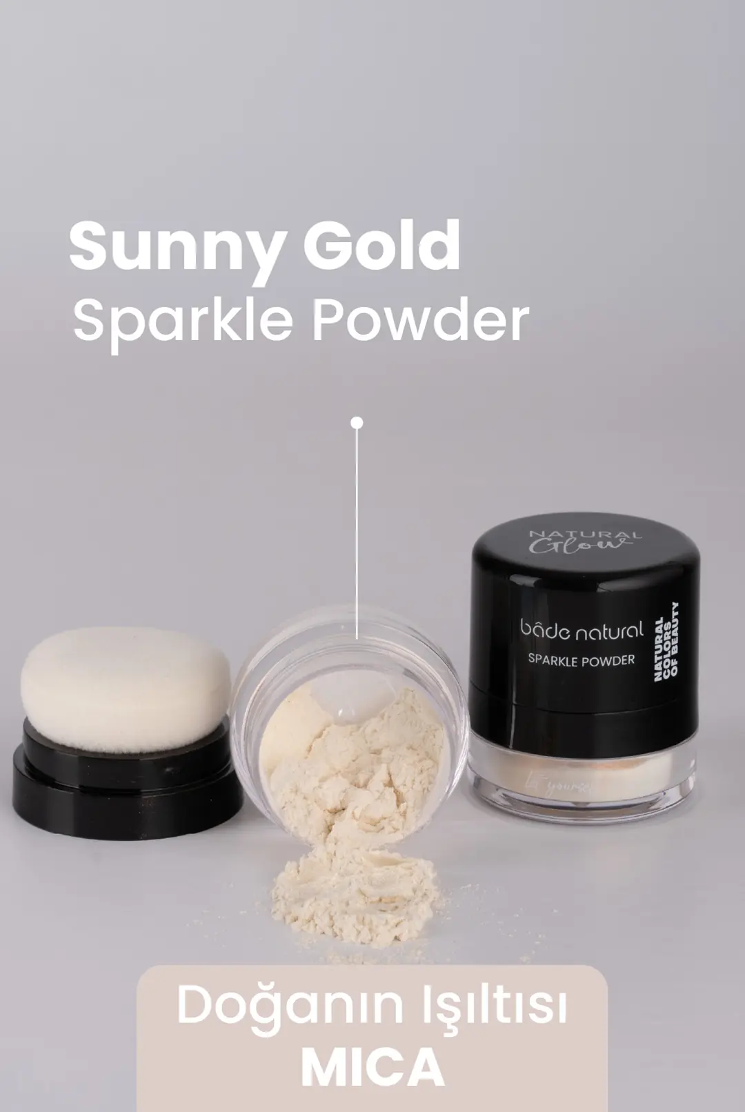 Sparkle Powder Sunny Gold Çok Amaçlı Toz Işıltılı Aydınlatıcı %100 Doğal - 4