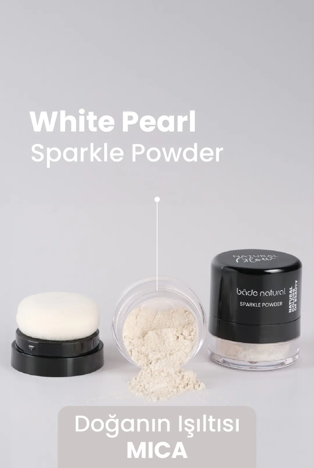 Sparkle Powder White Pearl Çok Amaçlı Toz Işıltılı Aydınlatıcı %100 Doğal - 4