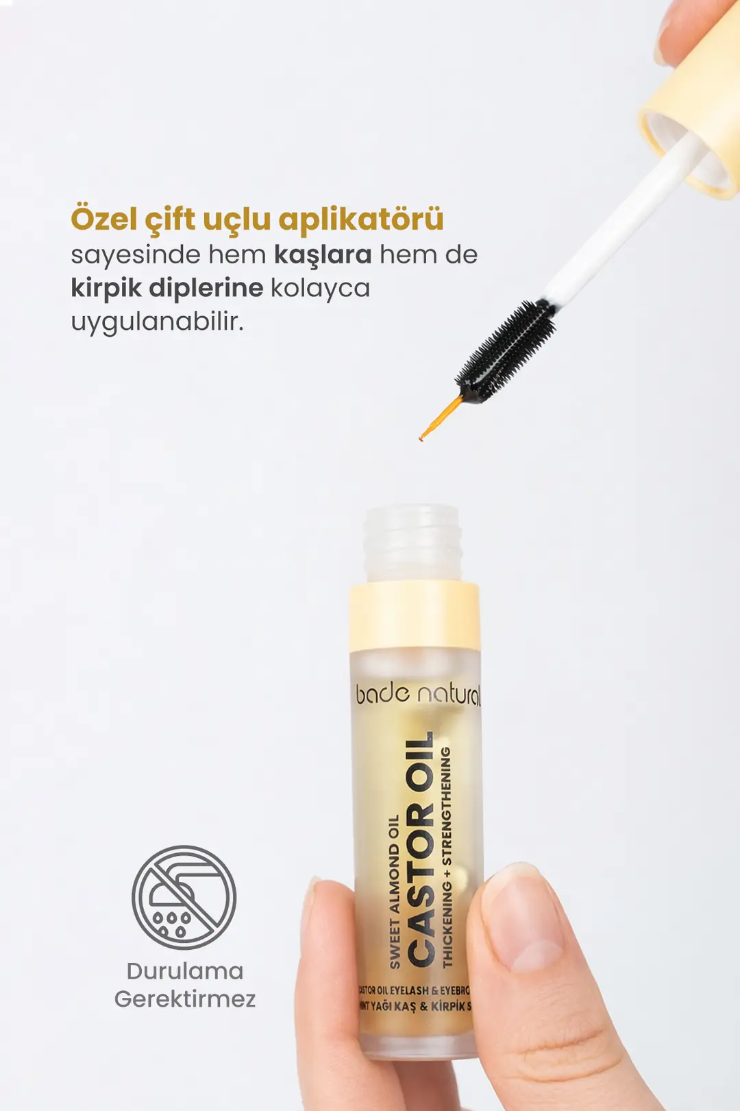 Ultra Hacim Veren Doğal Hint Yağı Kaş Kirpik Serumu Besleyici, Güçlendirici, Dolgunlaştırıcı 10 ml - 4