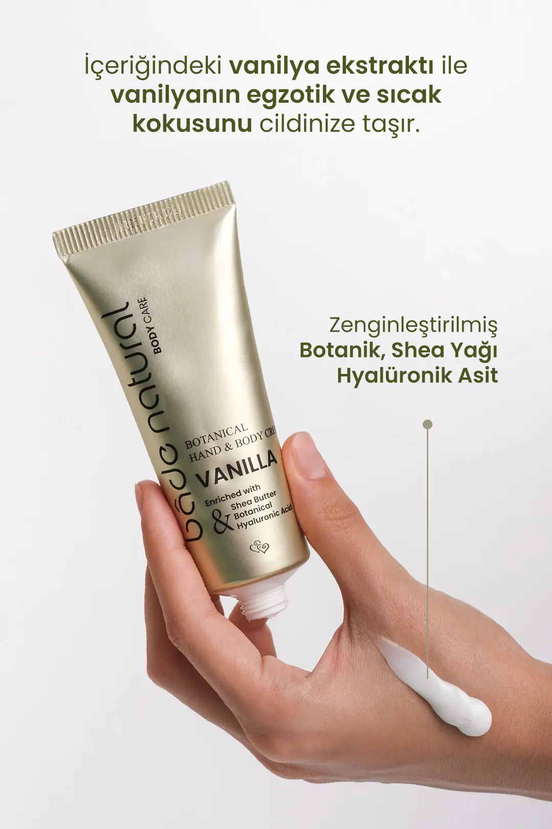 Vanilya Bitkisel El ve Vücut Kremi %100 Doğal ve Vegan 75ml - 2