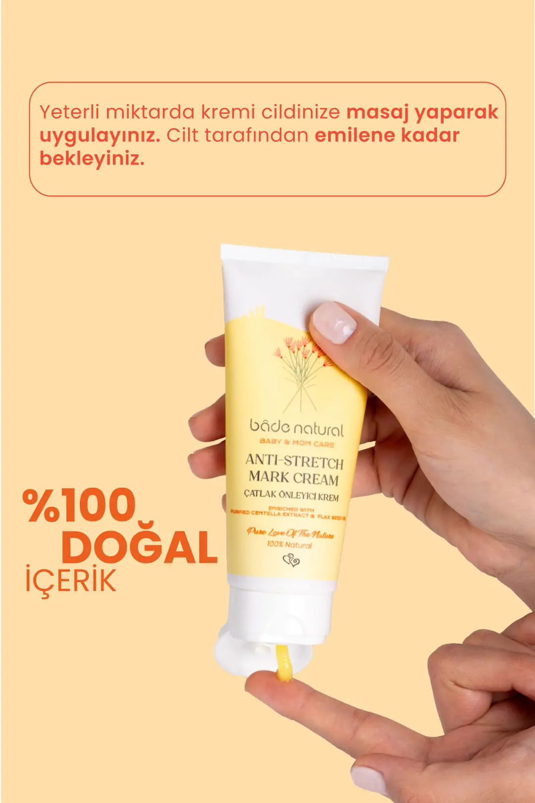 Çatlak Önleyici ve Nemlendirici %100 Doğal Vücut Kremi 100 ml - 2
