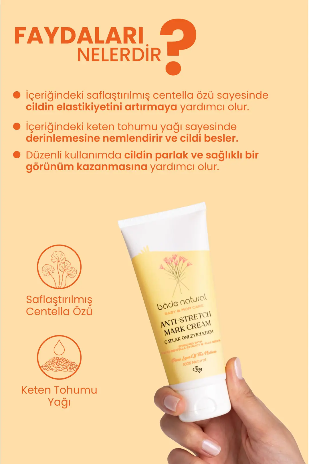 Çatlak Önleyici ve Nemlendirici %100 Doğal Vücut Kremi 100 ml - 3