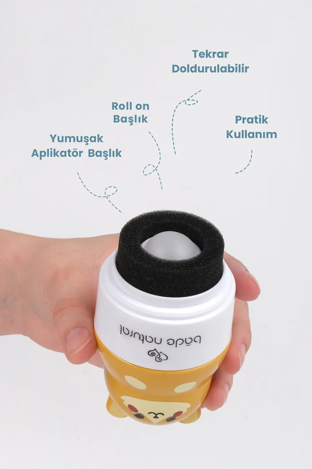 Çocuk Güneş Koruyucu Losyon 50+ SPF %100 Doğal Refill Paket + Kedi Figürlü Aplikatör Set - 3