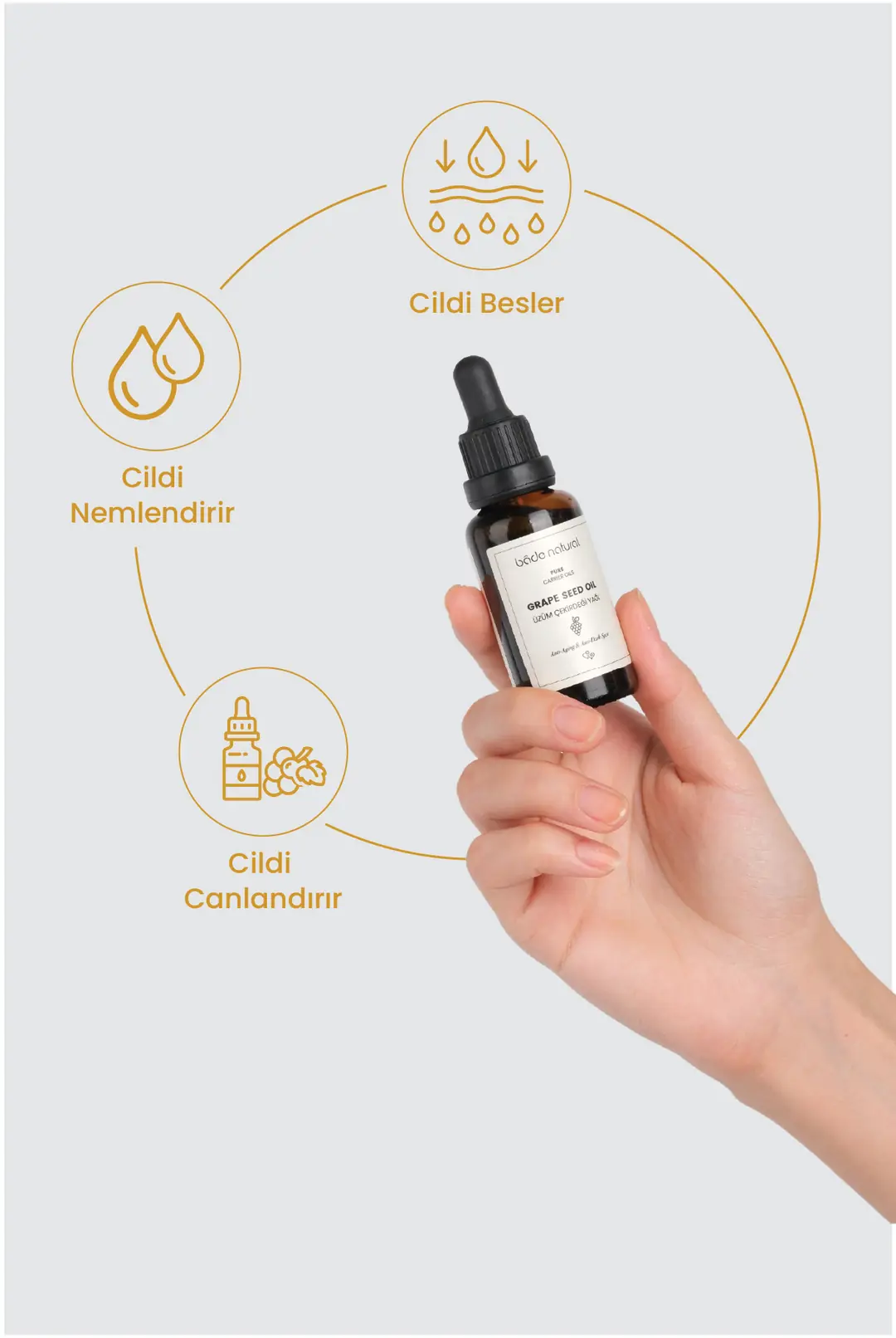 Üzüm Çekirdeği Yağı Soğuk Sıkım %100 Saf 30 ml - 2