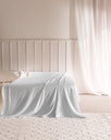Ciel King Size %100 Pamuk Lastiksiz Saten Çarşaf - Gri